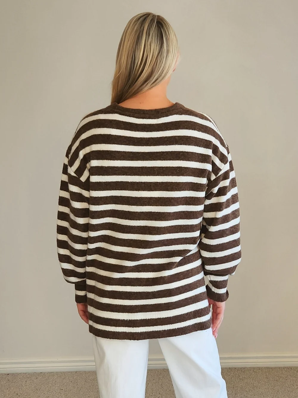 Jackie Stripe Knit - Chocolate