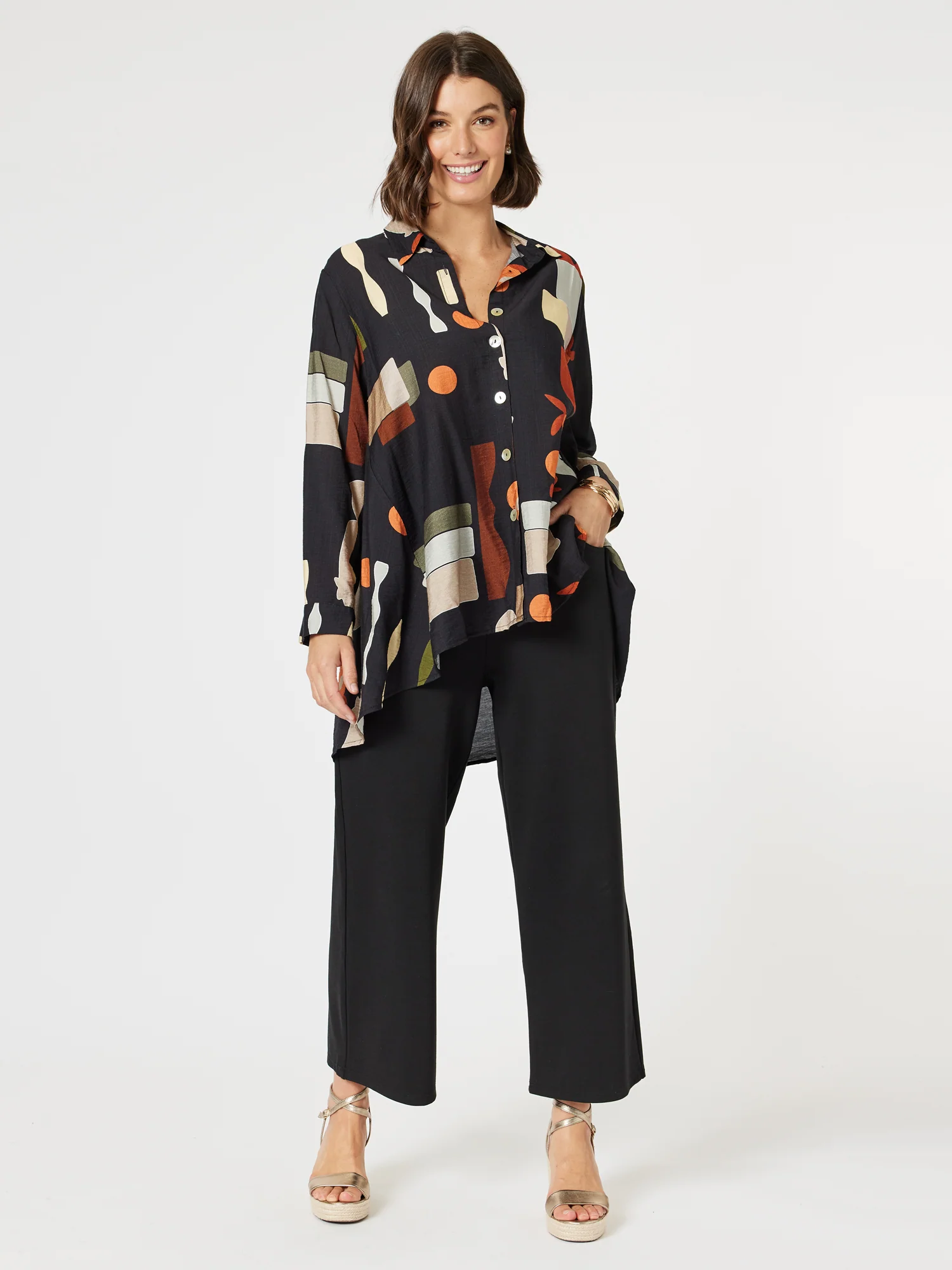 Kimmy Ponte Wide Leg Pant - Black