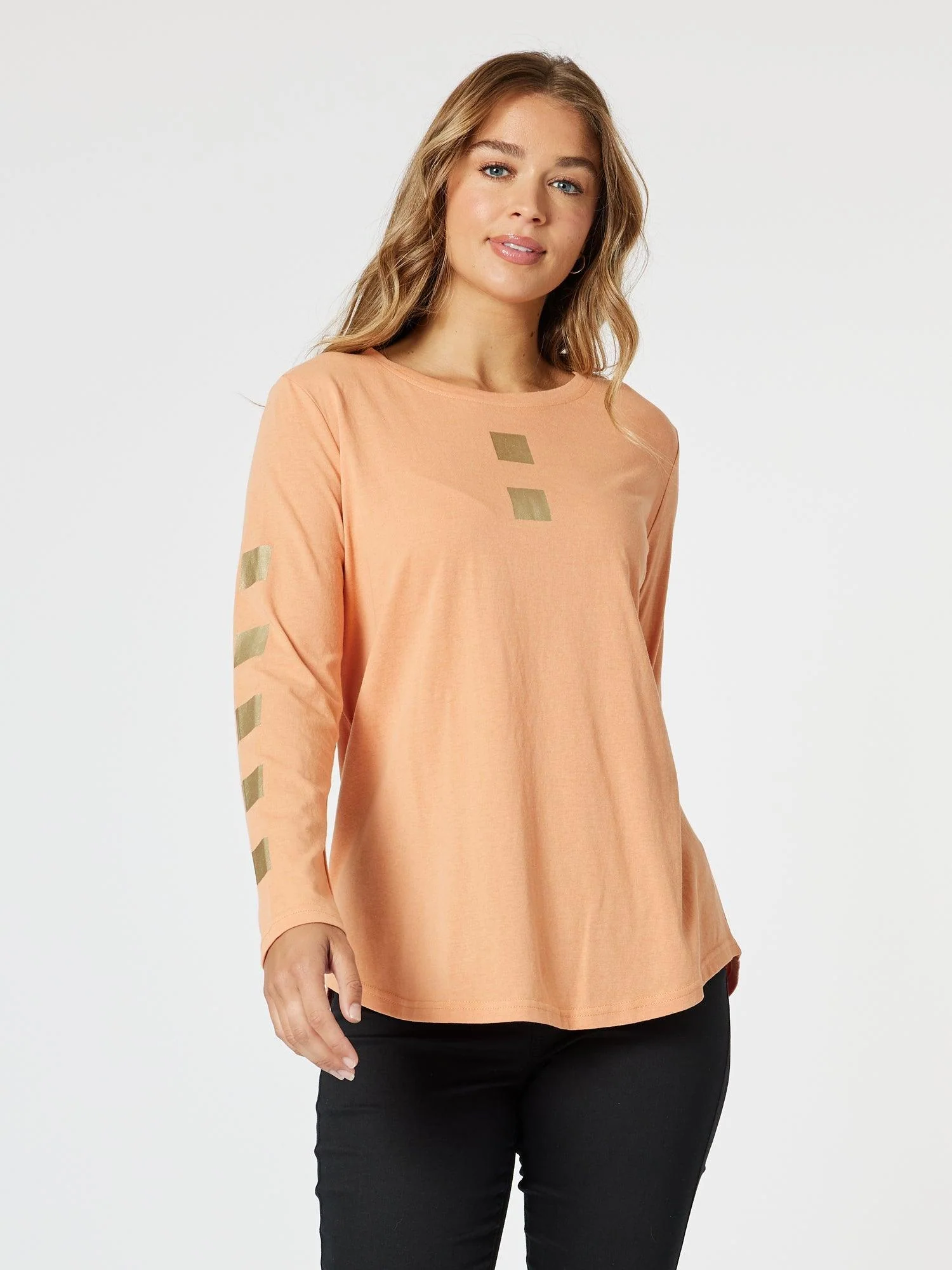 Be Square Long Sleeve Tee - Melon