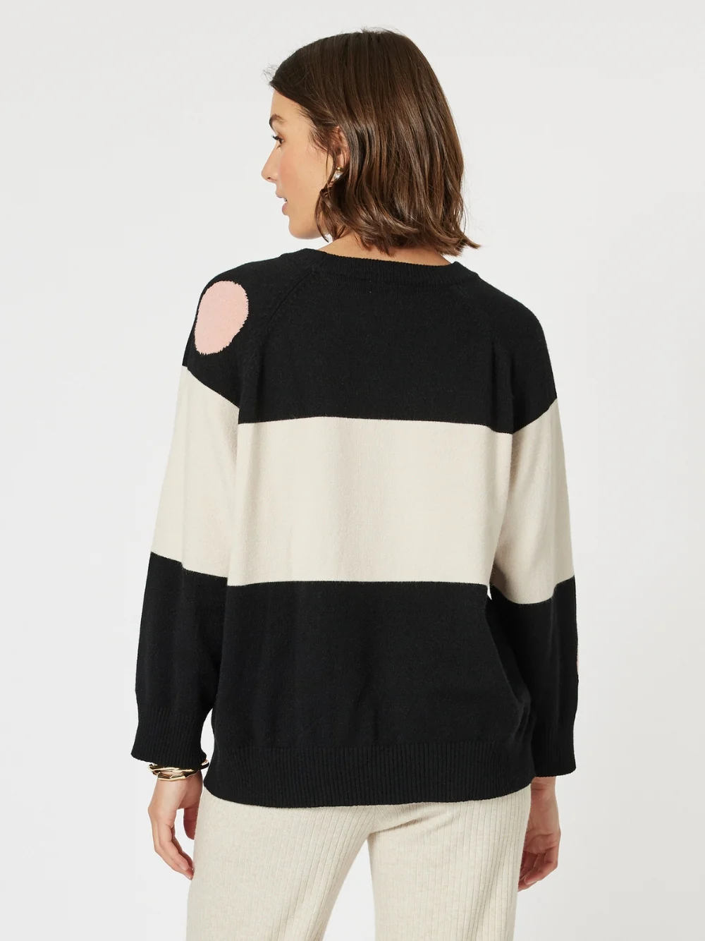 Moonlight Spot Print Knit - Black/Natural