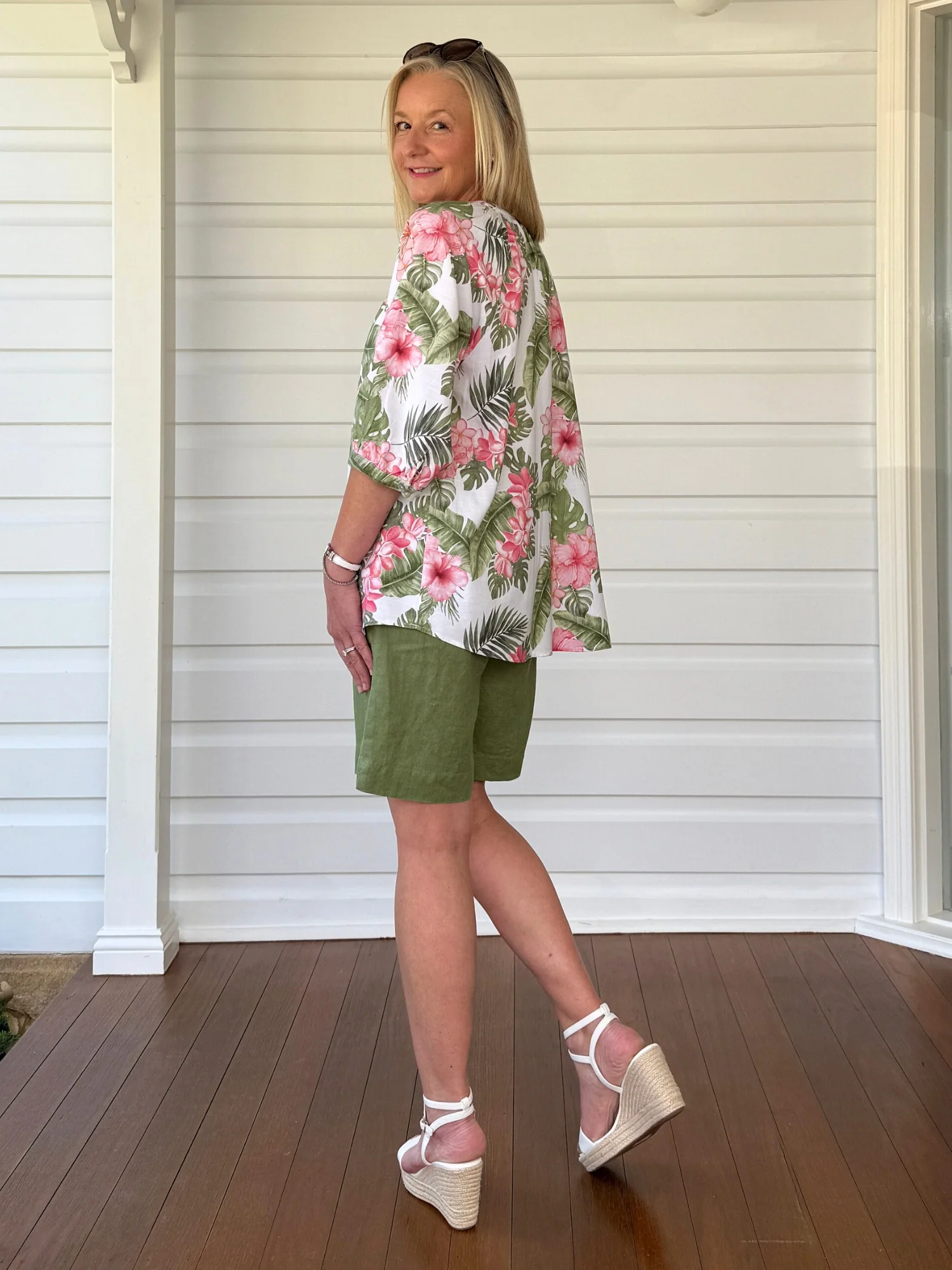 Caledonia Floral Print Top - Multi