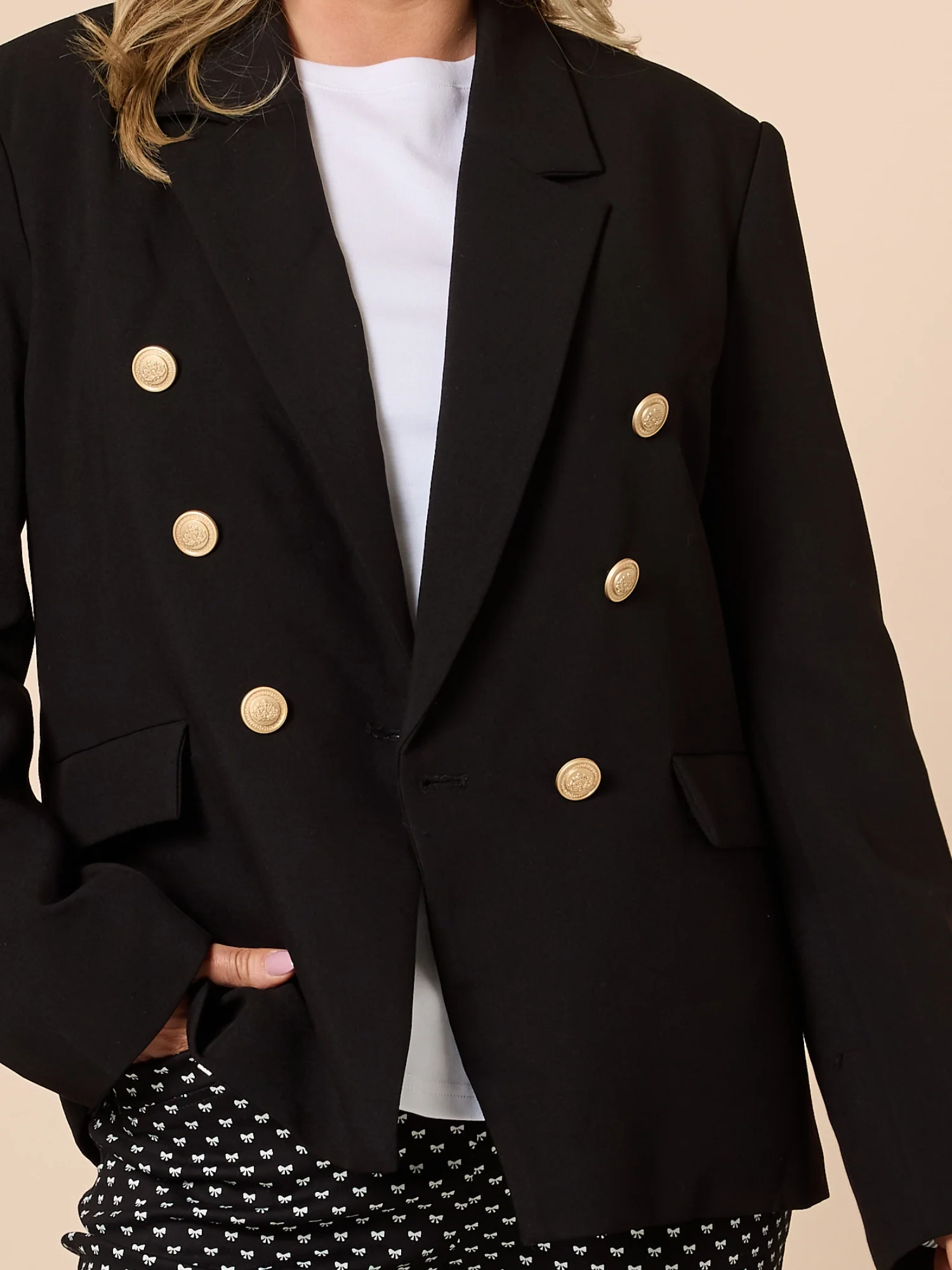 Lauren Double Breasted Blazer - Black