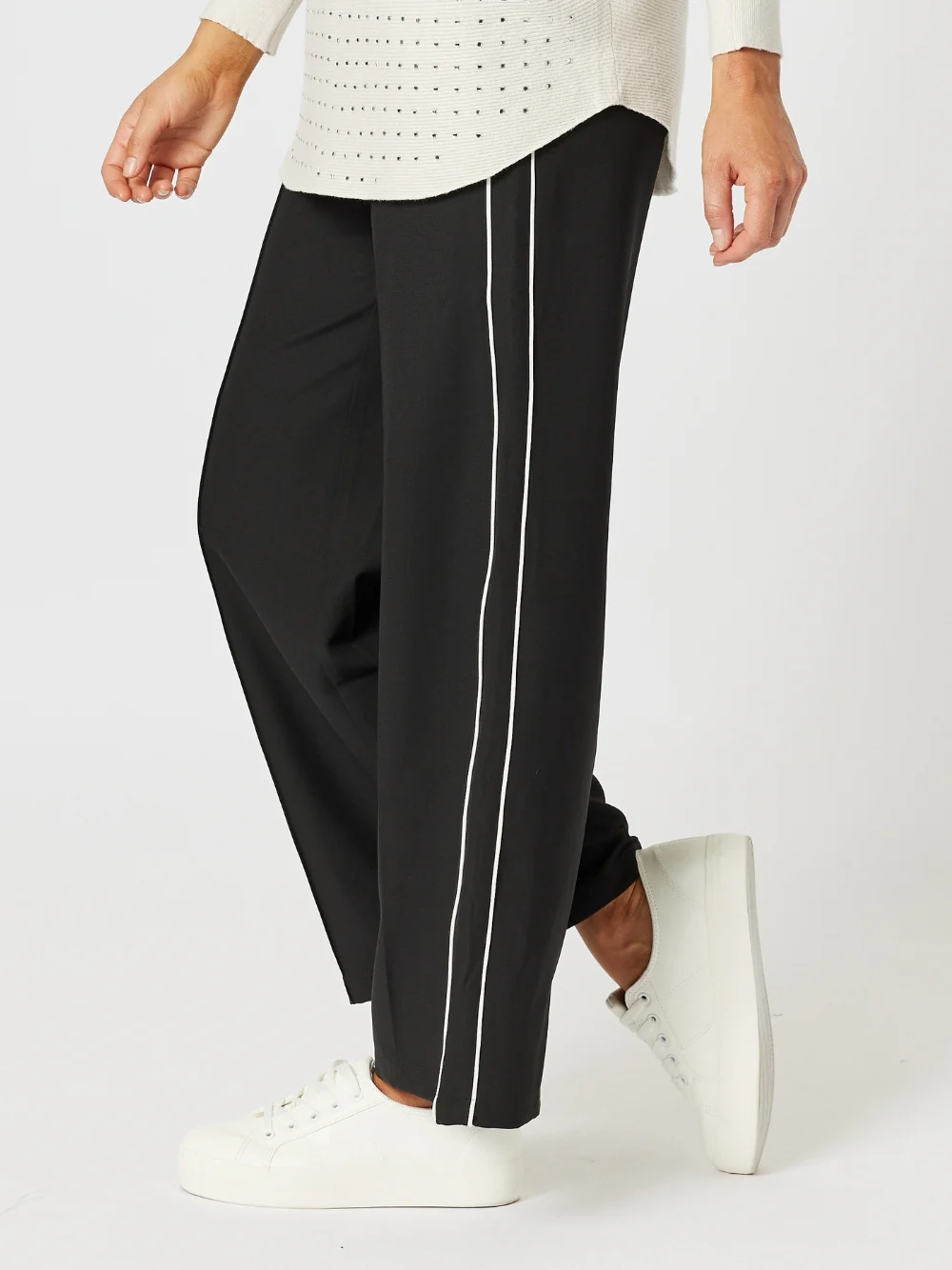 York Stripe Pant - Black