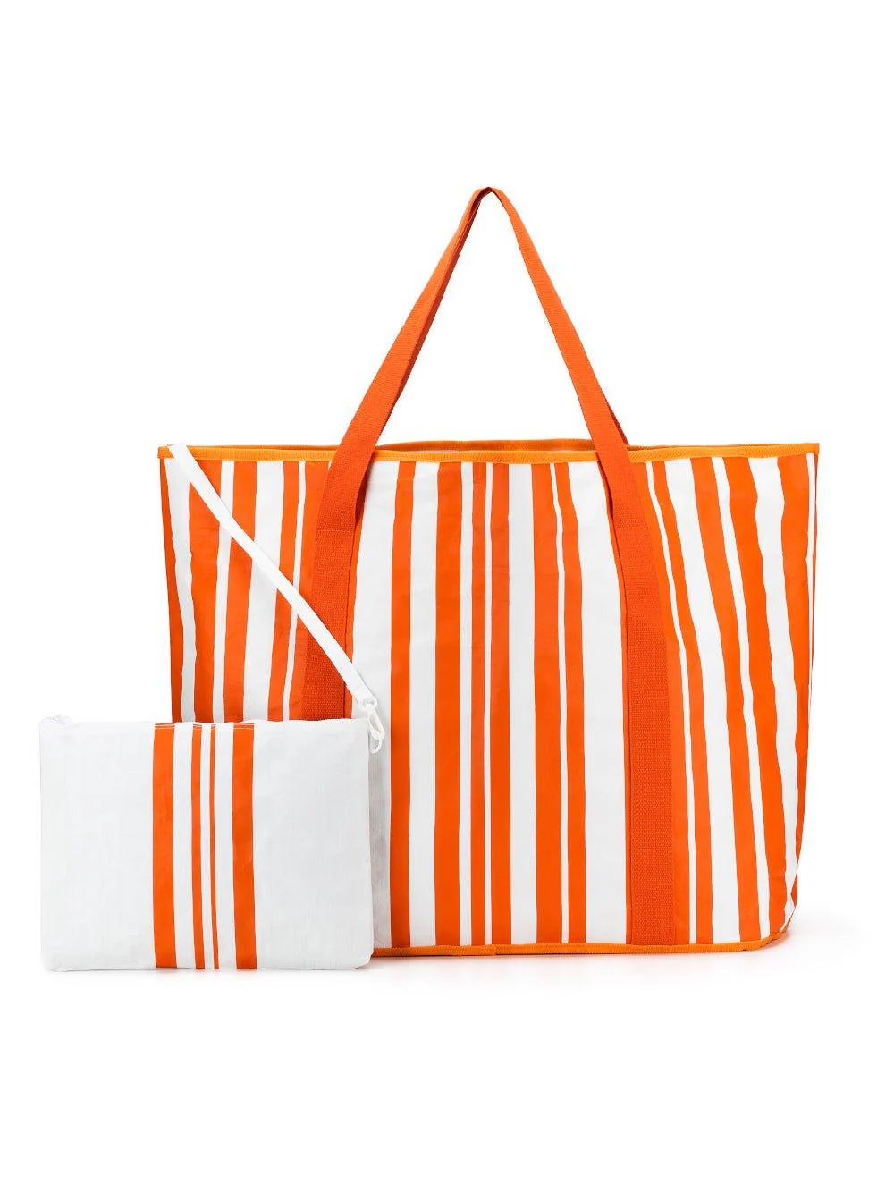 Sabbia Beach Bag Large - Orange Stripe