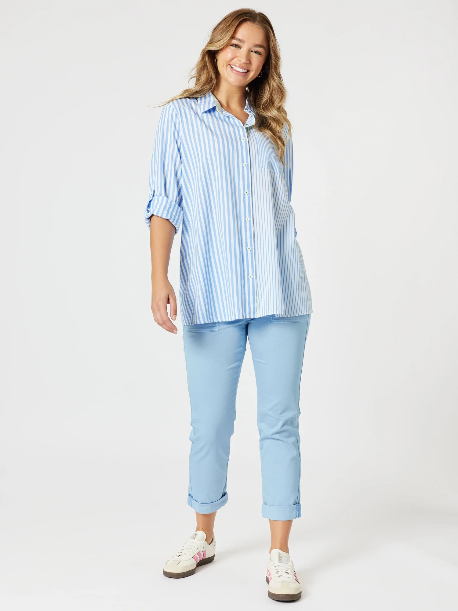 Skyler Stripe Shirt - Blue/White