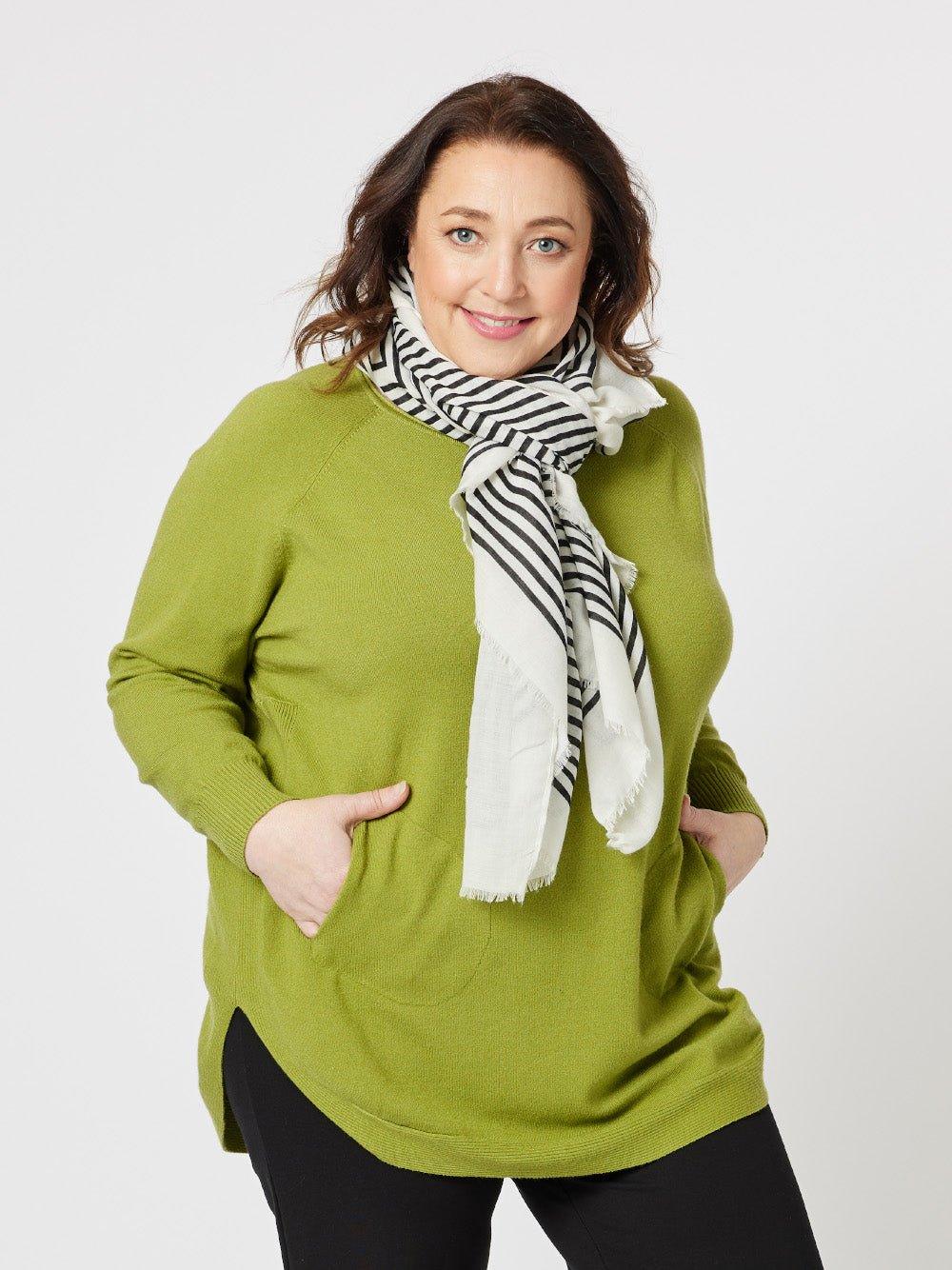 Stripe Scarf - Black/Ivory