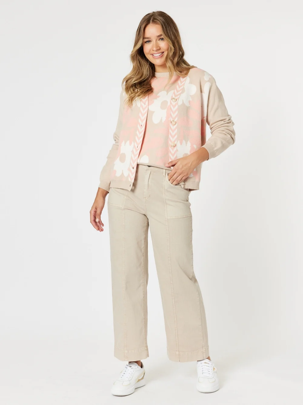 Sabrina Wide Leg Jean - Natural