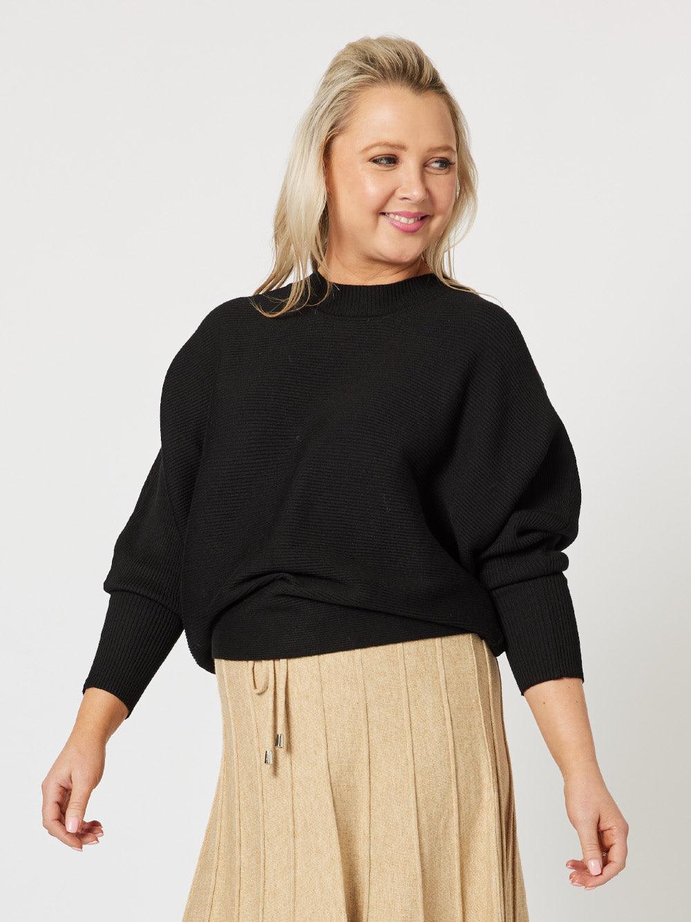 Carmen Batwing Knit - Black