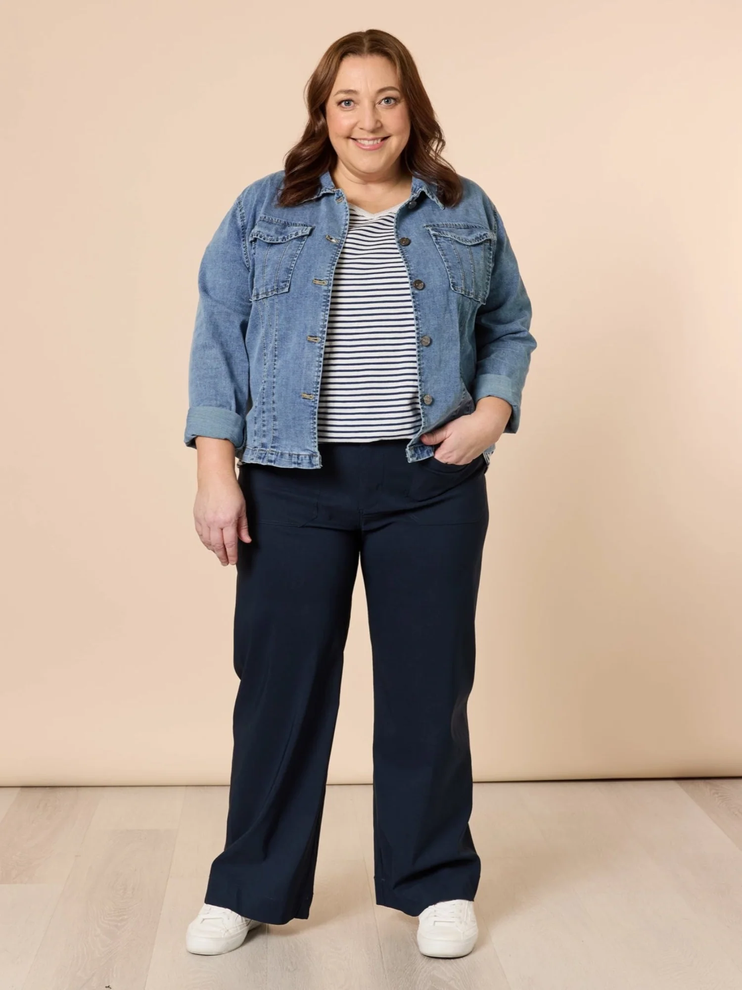 Marine Wide Leg Pant - Navy