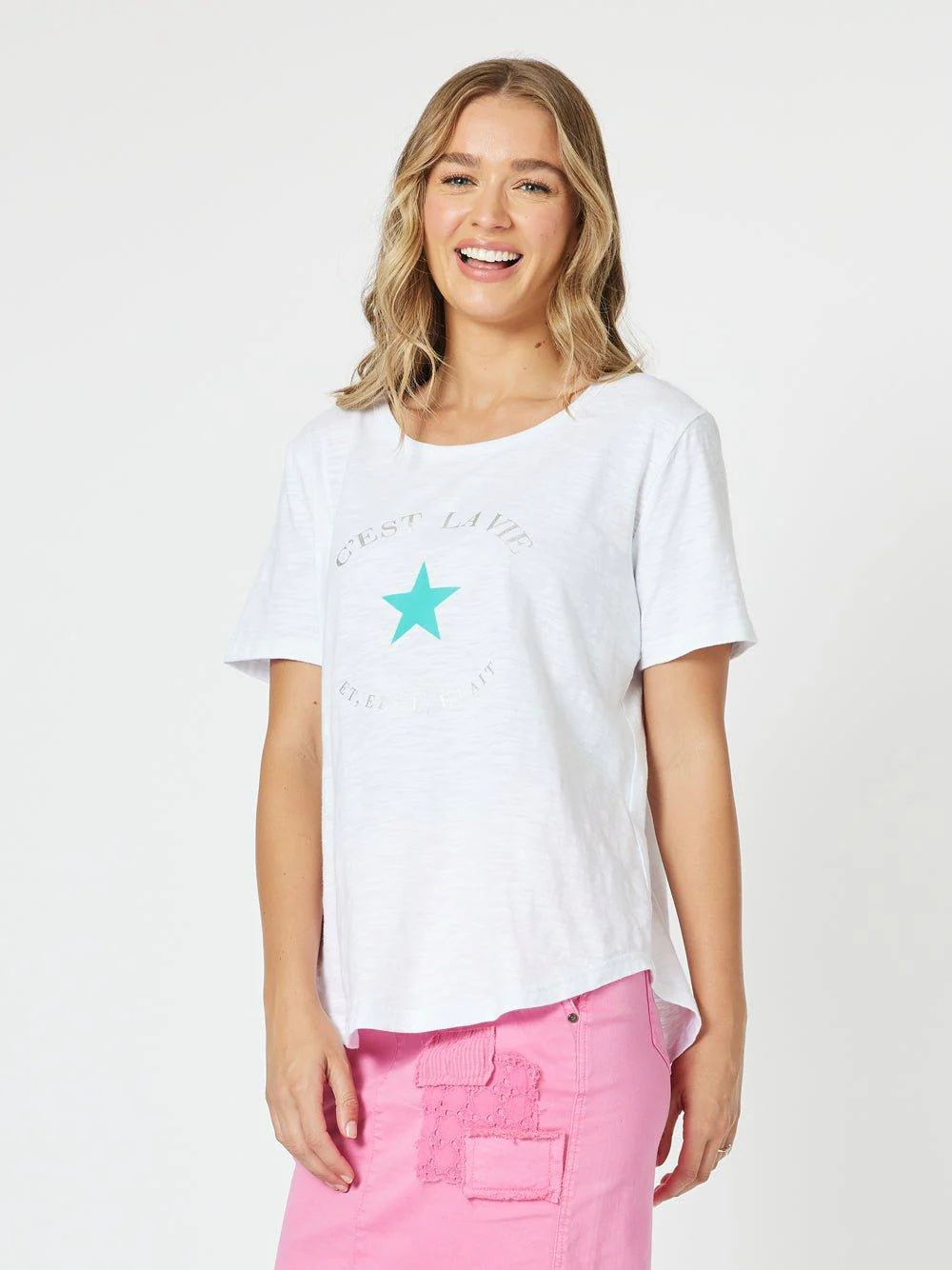 C'est La Vie Tee - White