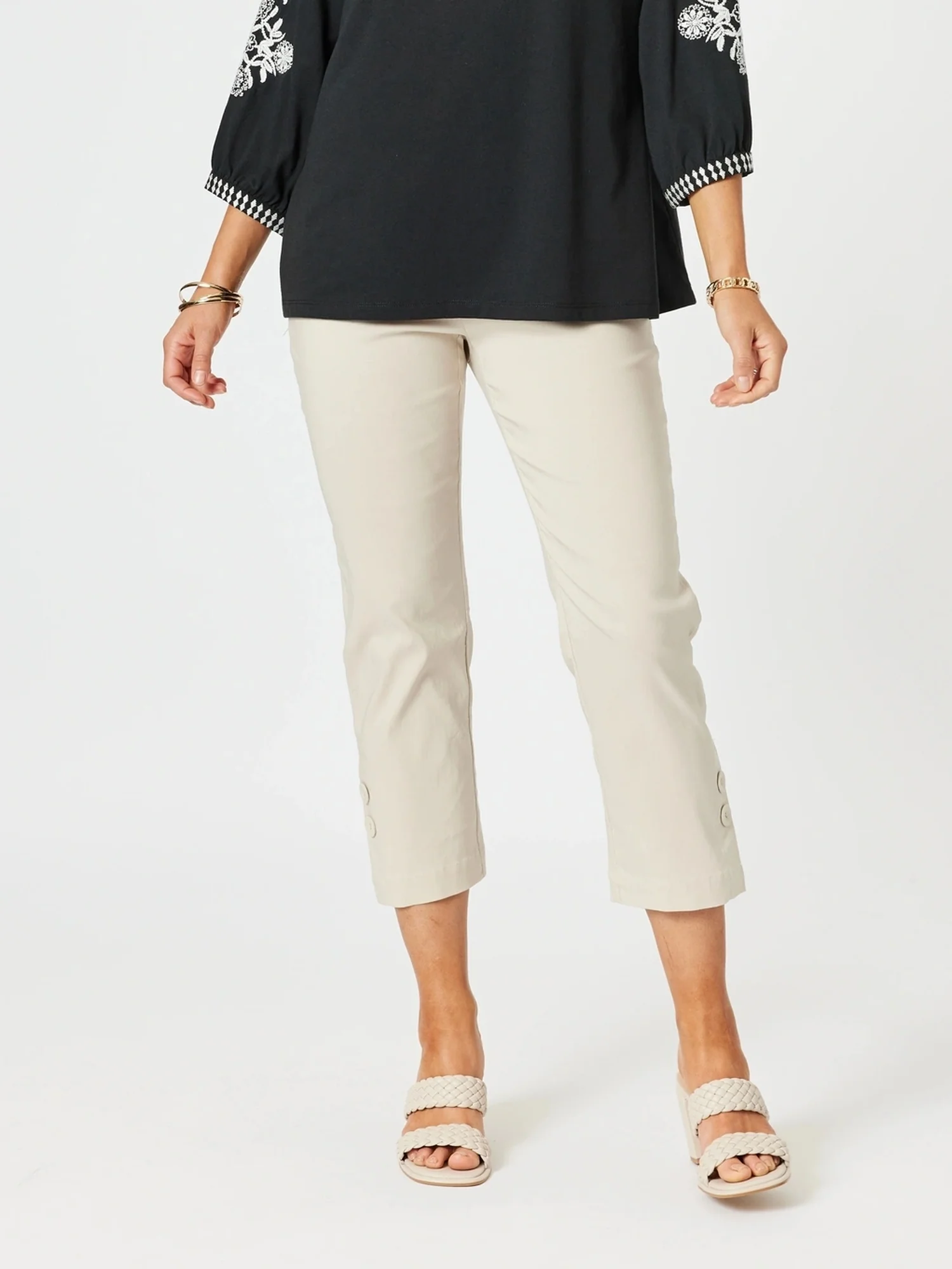 Luzia Twin Button Pant - Natural