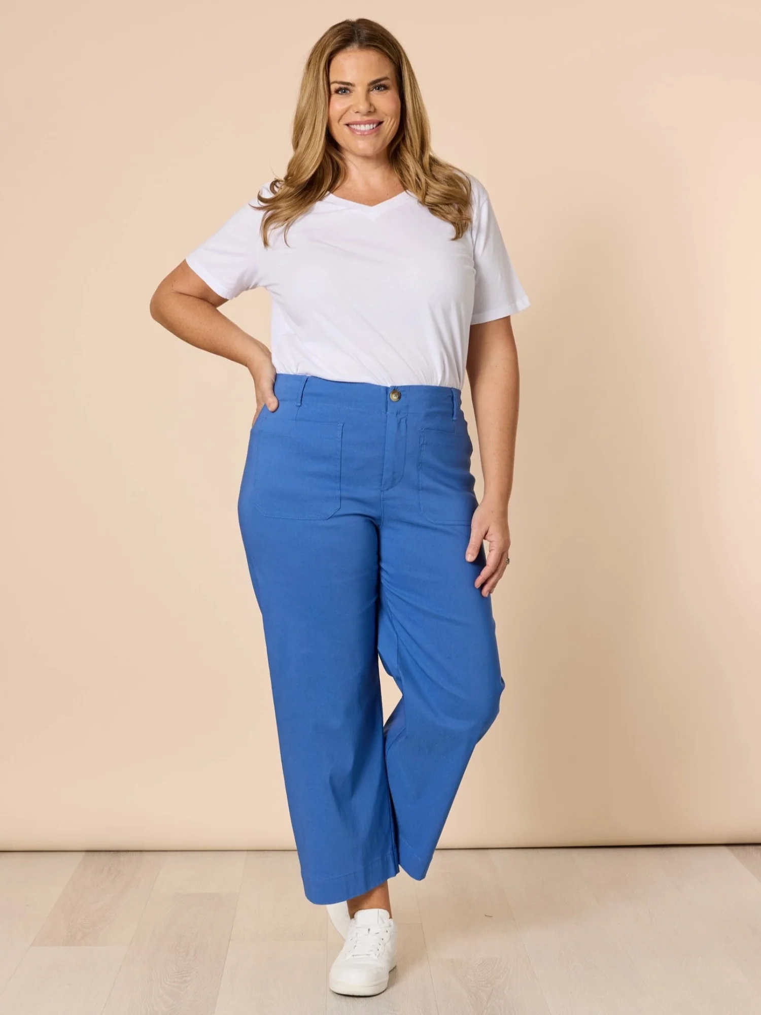 Marine Wide Leg Pant - Blue