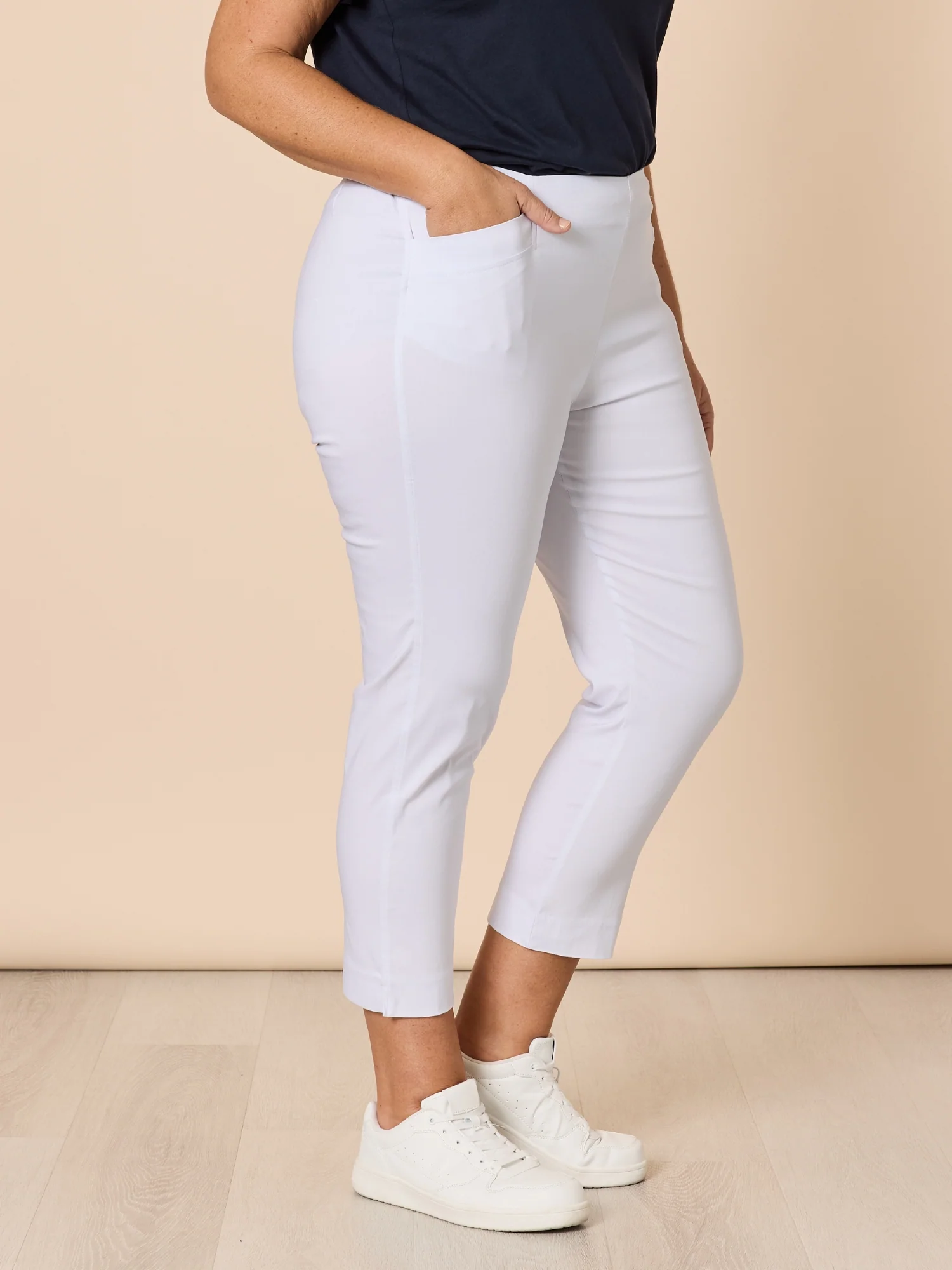 Zara Stretch Pant - White