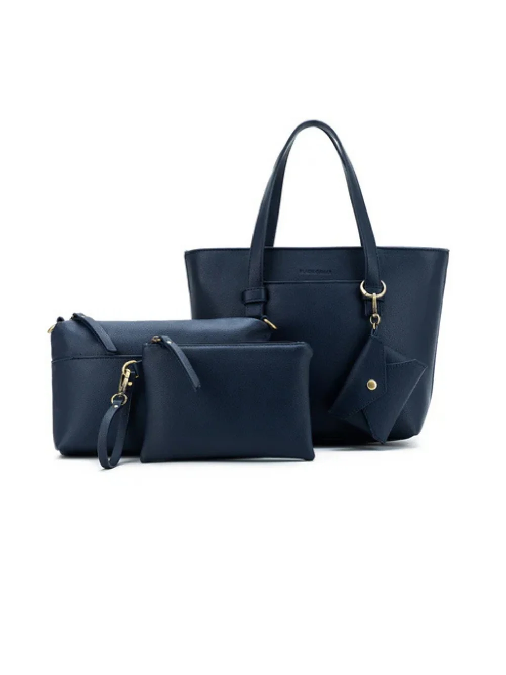 Antoinette Navy 3 Piece Handbag Set - Navy