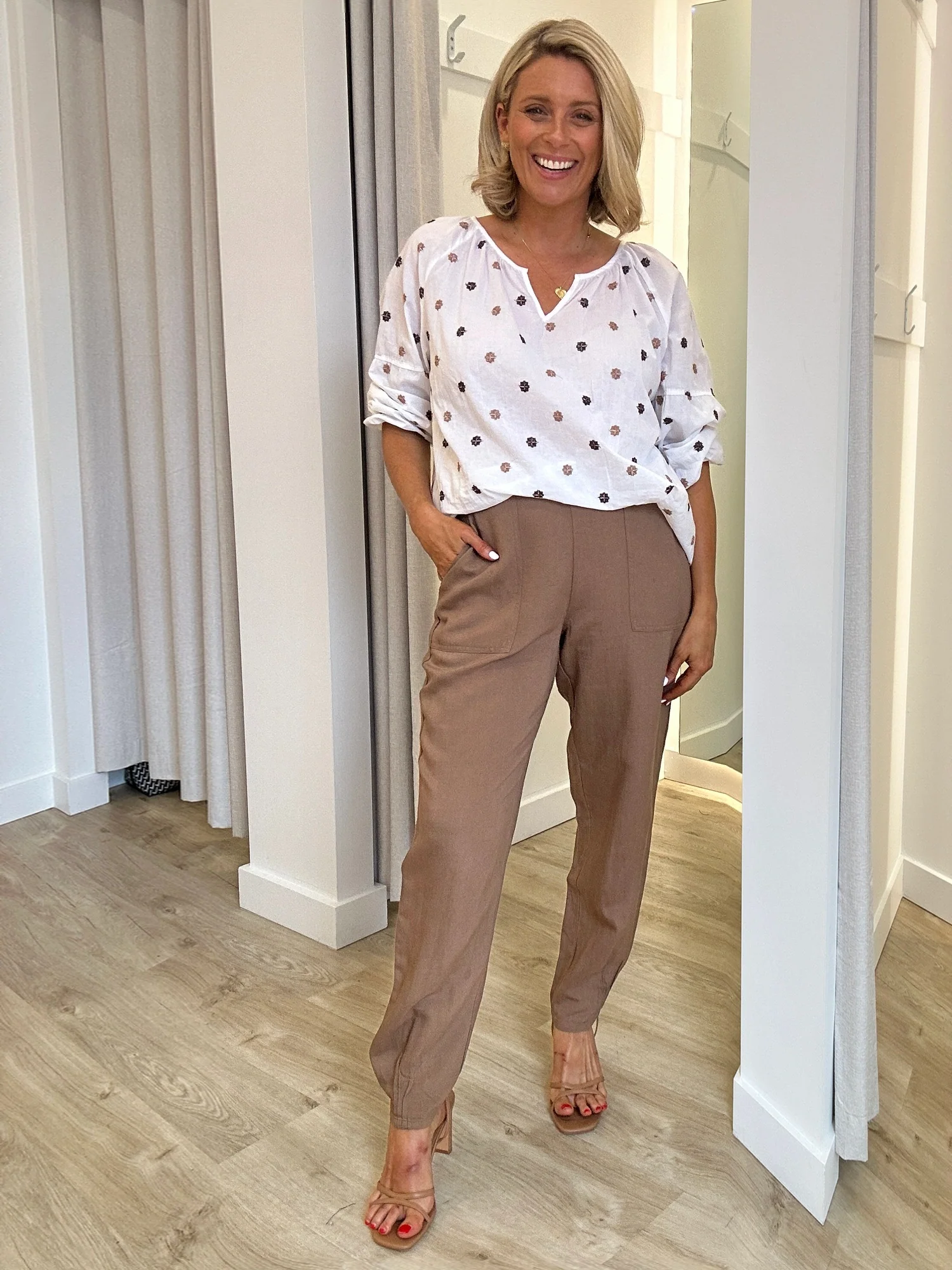 Rattan Embroidered Top - White/Natural