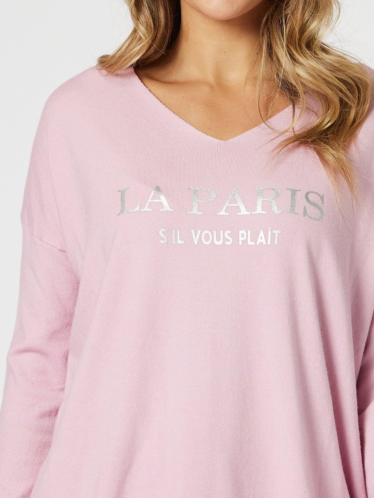 La Paris Knit Top - Pink
