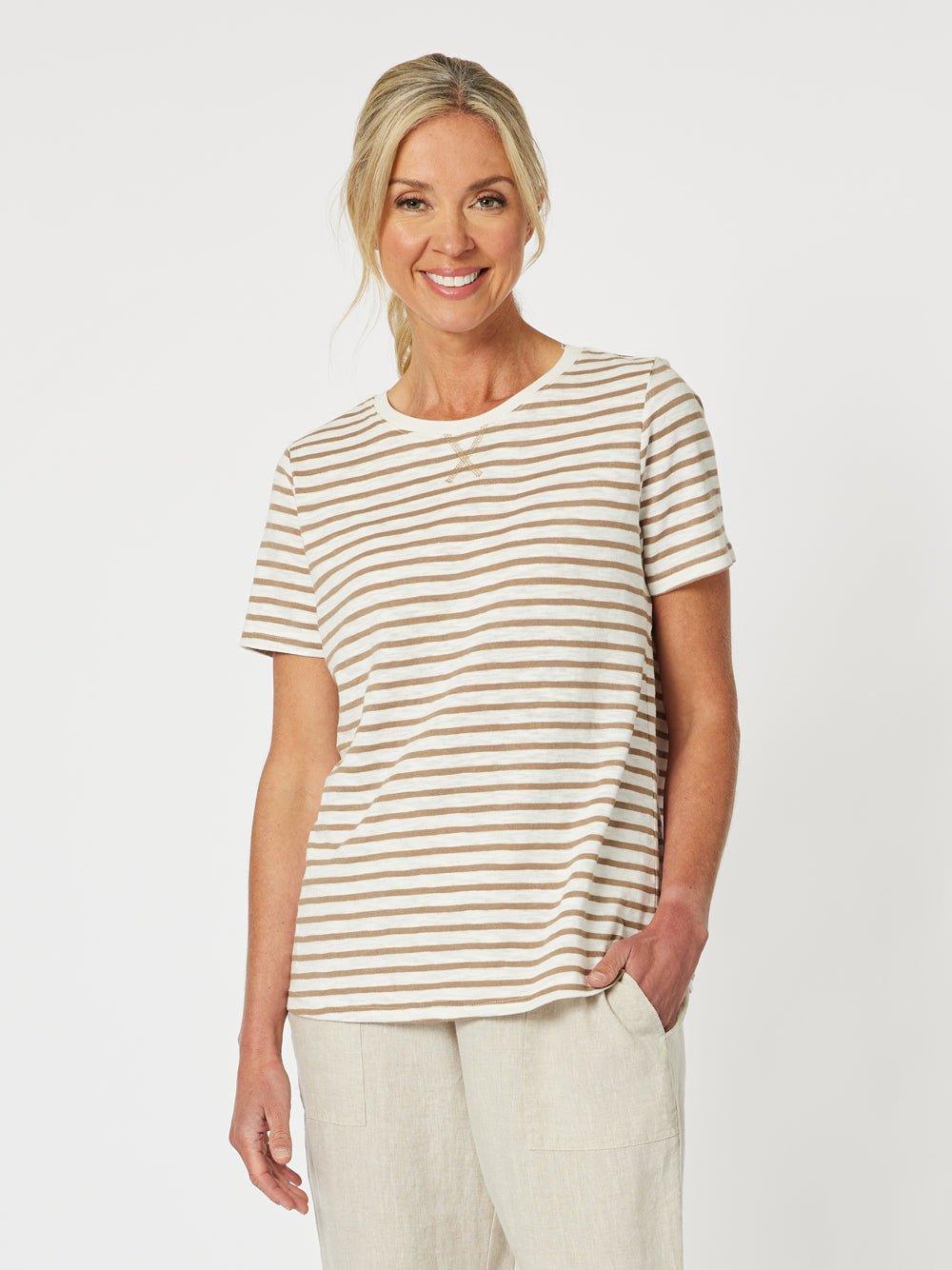 Classic Stripe Tee - Natural