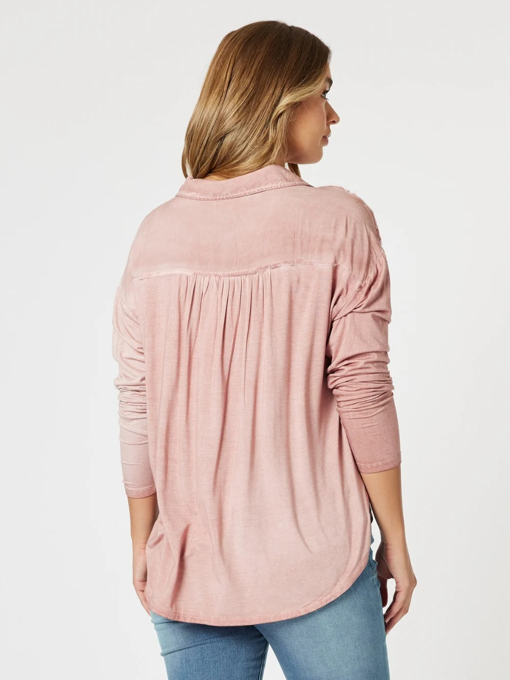 Paige Garment Washed Shirt - Washed Pink