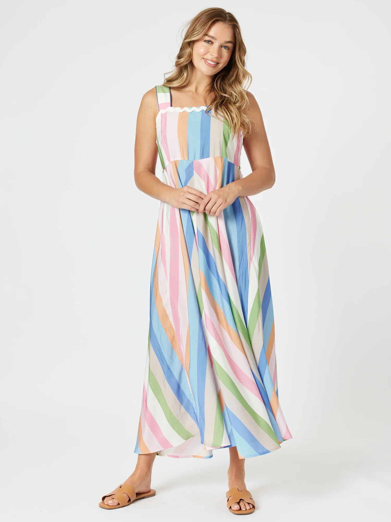 Lucy Stripe Print Sundress - Stripe