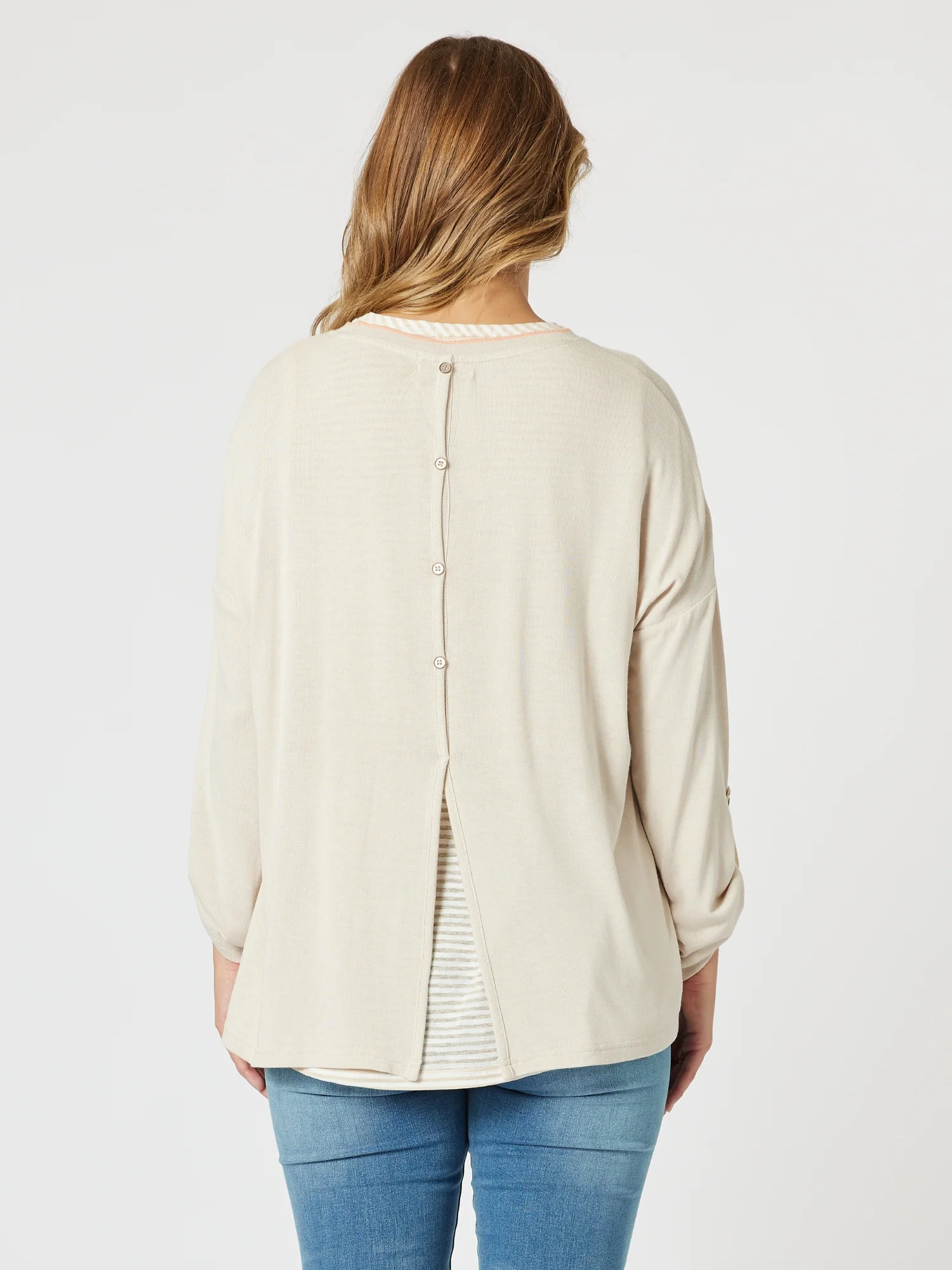 Dolce Vita Embroidered 2 in 1 Top - Natural