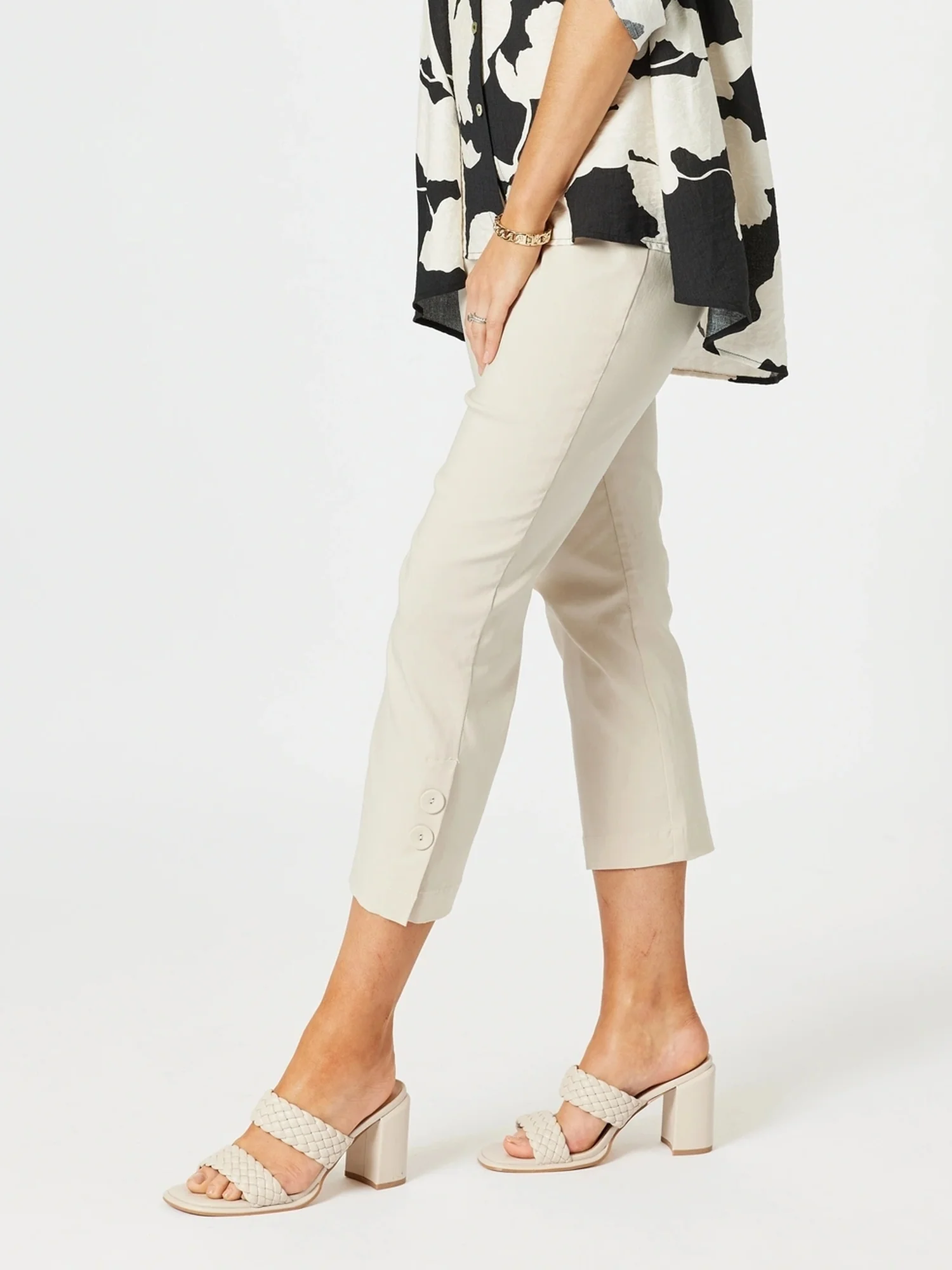 Luzia Twin Button Pant - Natural