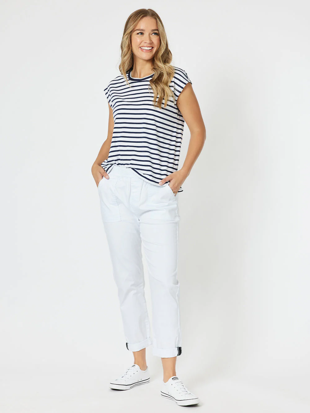 Isabella Cotton Pant - White