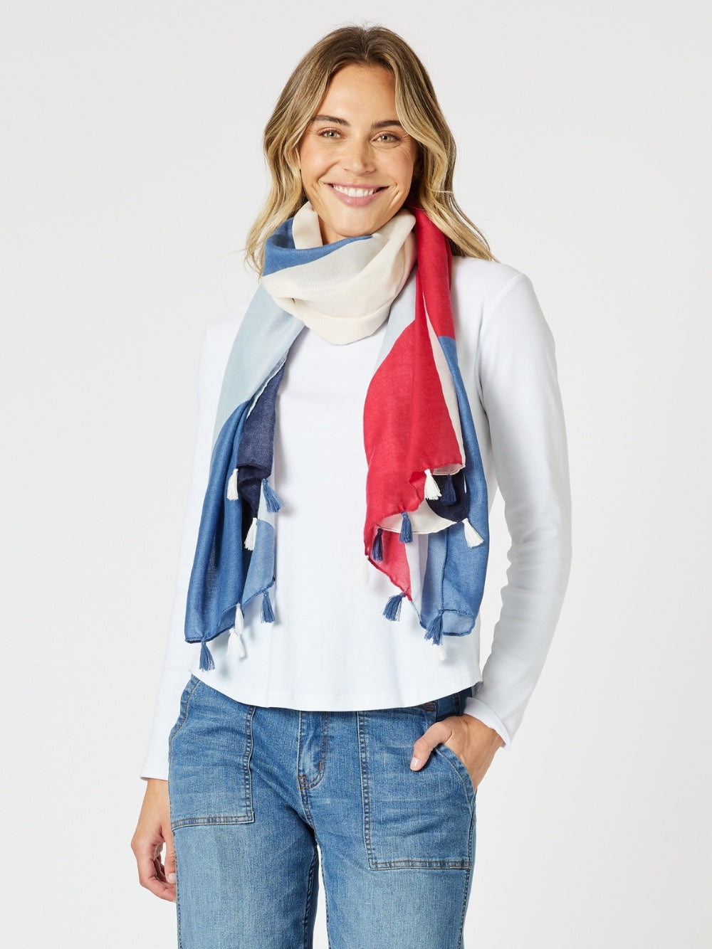 Brighton Scarf - Red Multi