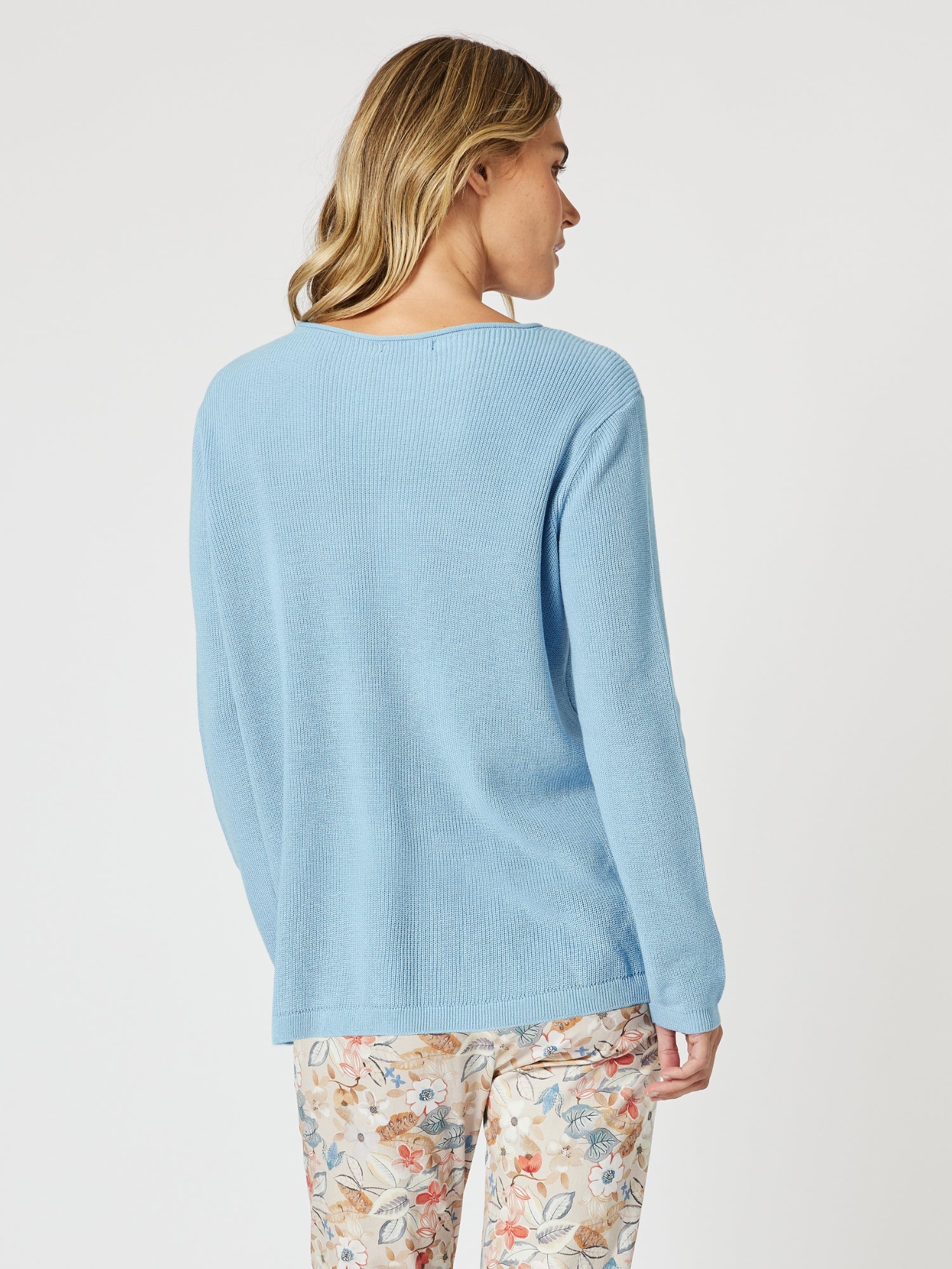 Beach Comber Knit Top - Blue