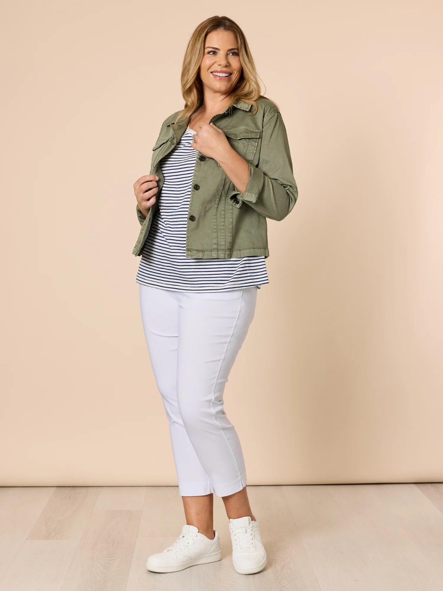 Zara Stretch Pant - White