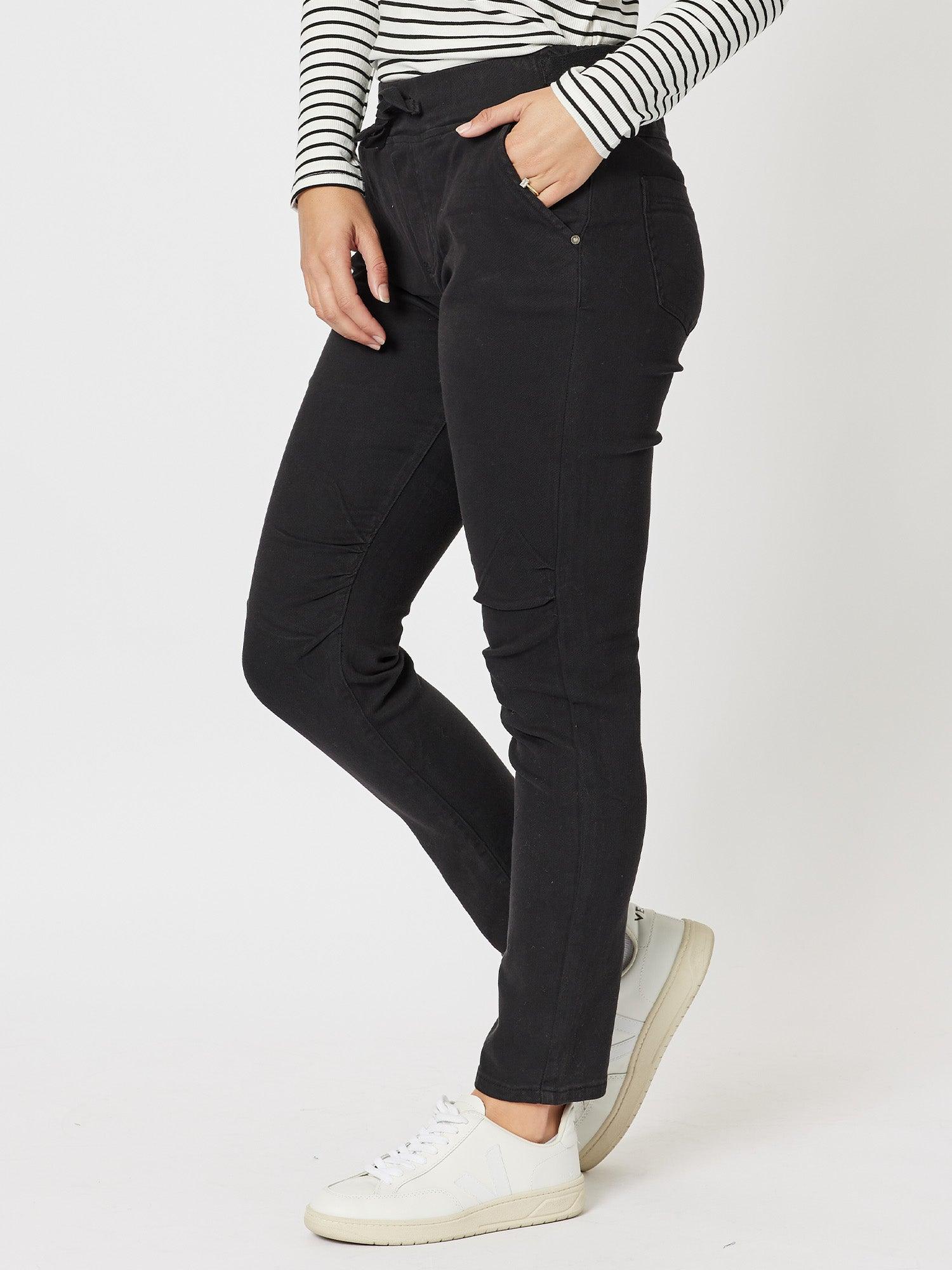 London Stretch Jogger Jean - Black