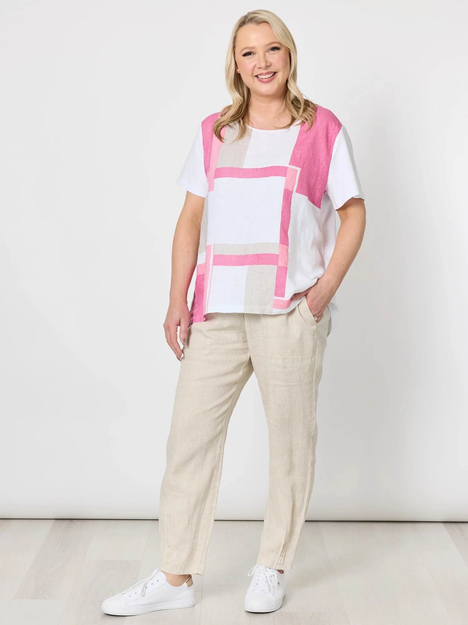 Lino Tapered Pant - Natural