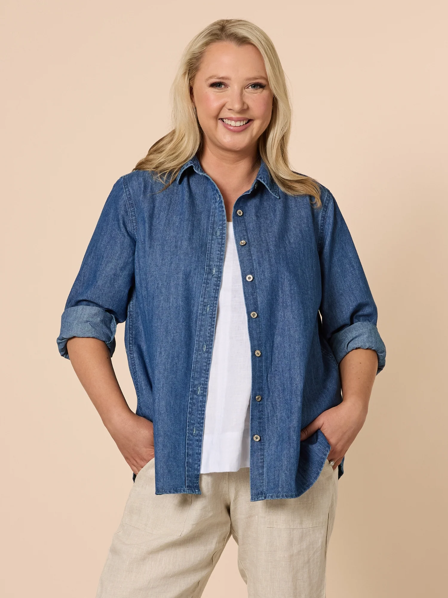 Sophie Soft Denim Shirt - Denim