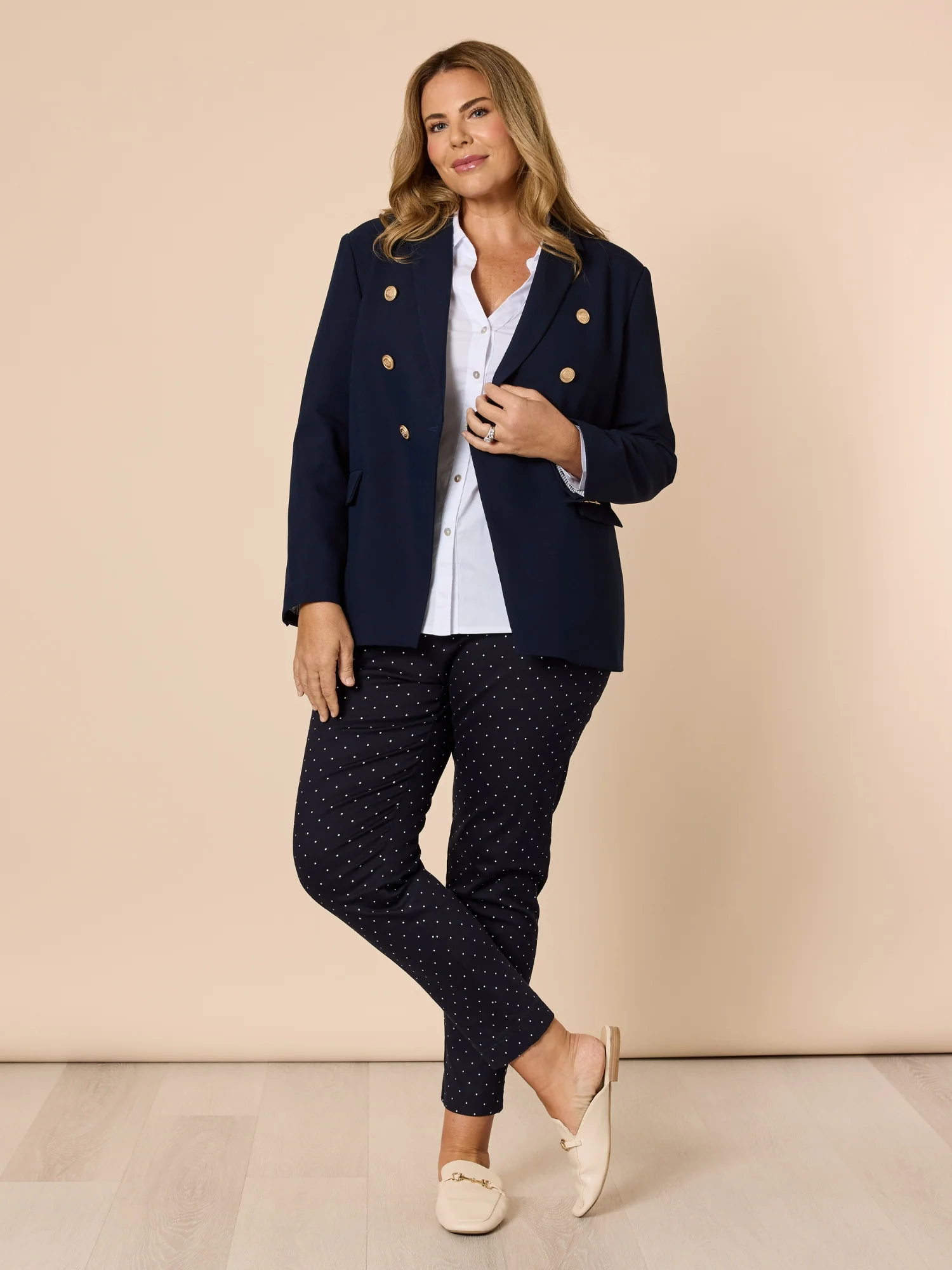 Lauren Double Breasted Blazer - Navy