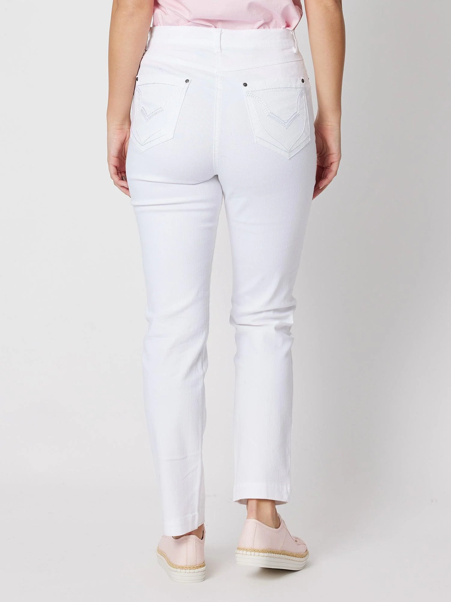 Miracle High Rise Jean - White
