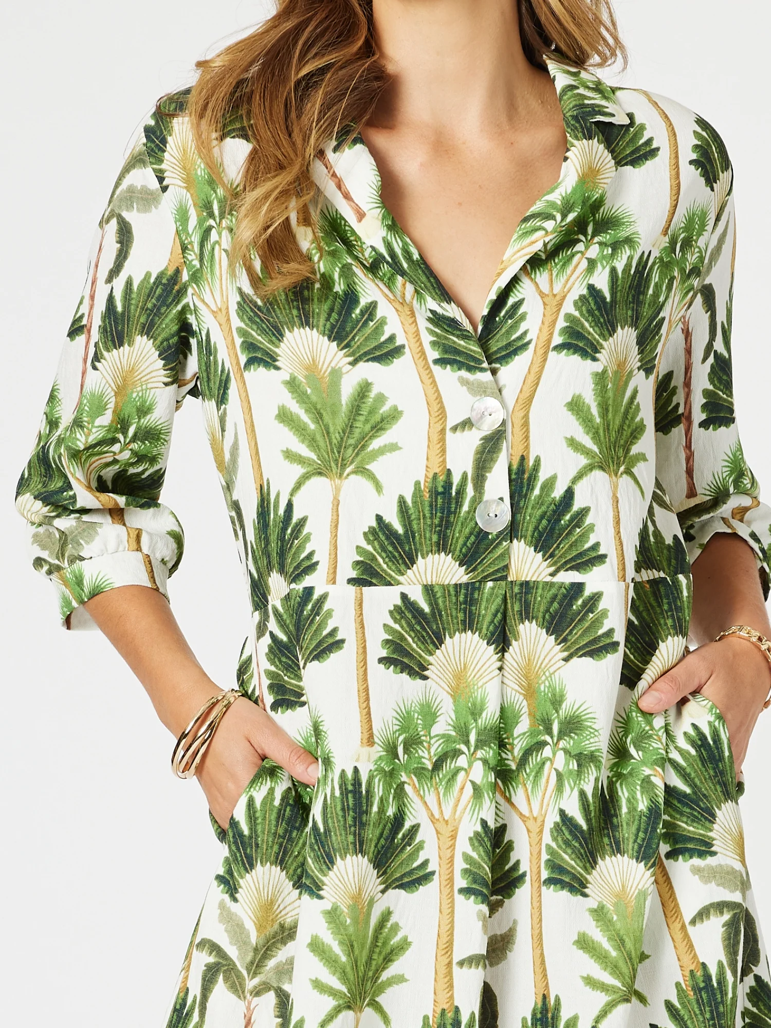 Amazon Print Dress - Green