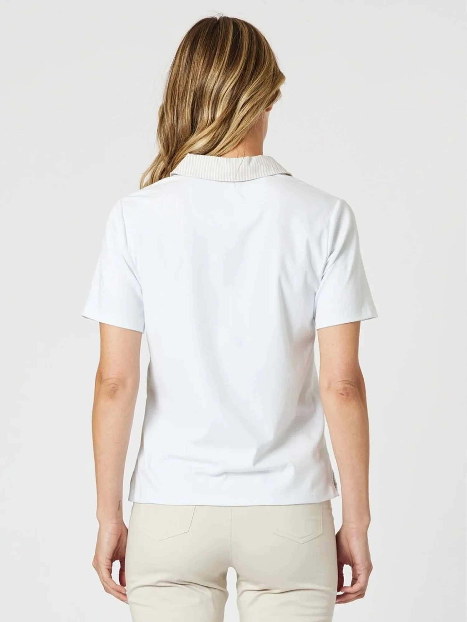 Polo Top - White/Natural
