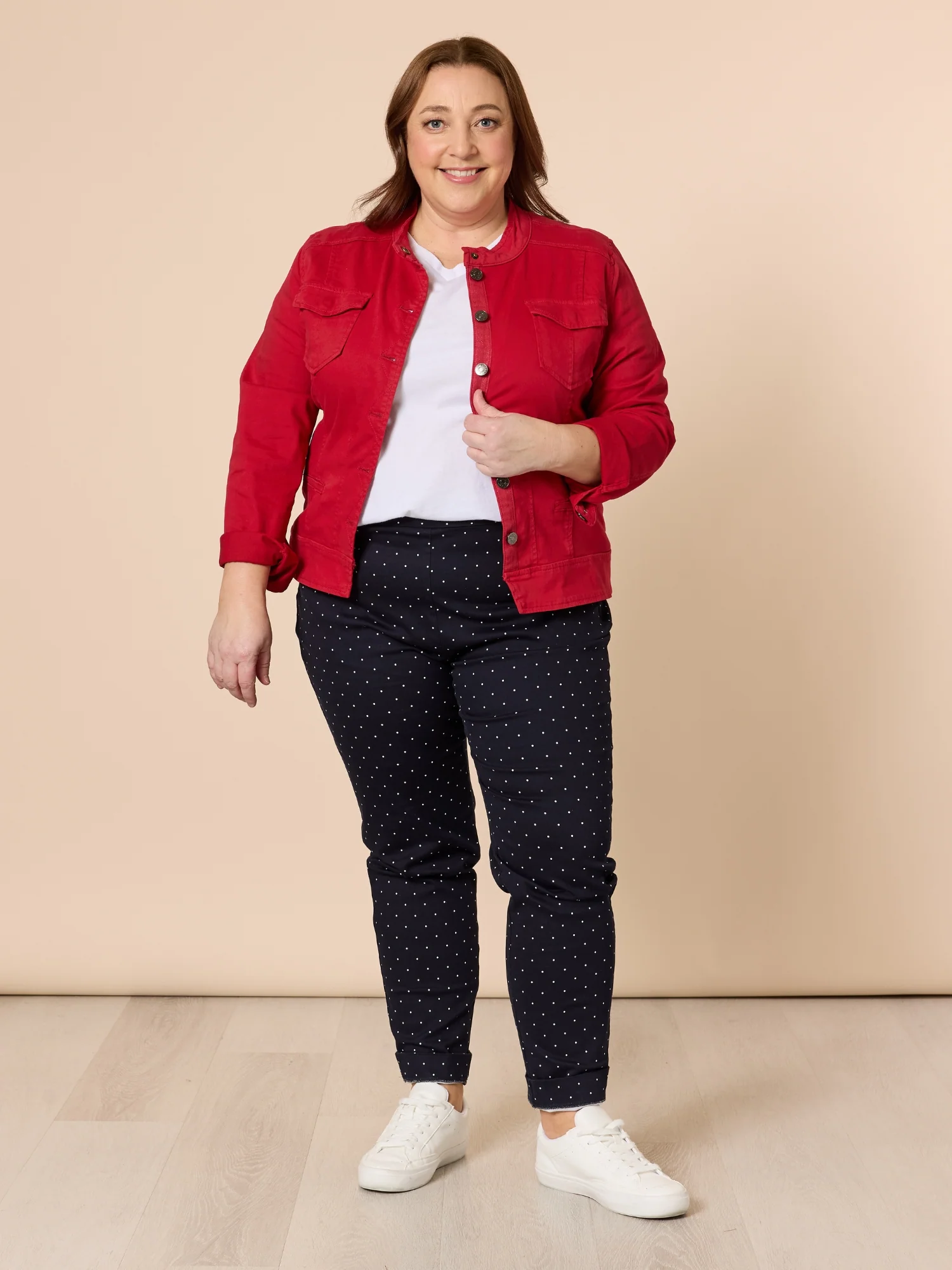 Maggie Denim Jacket - Red