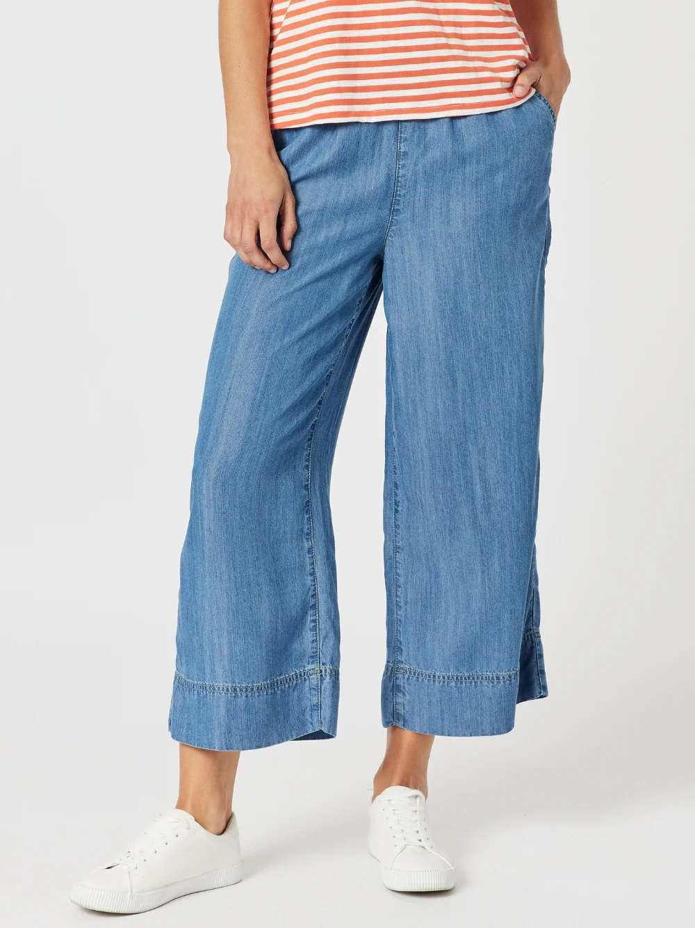Sandie Wide Leg Pant - Denim