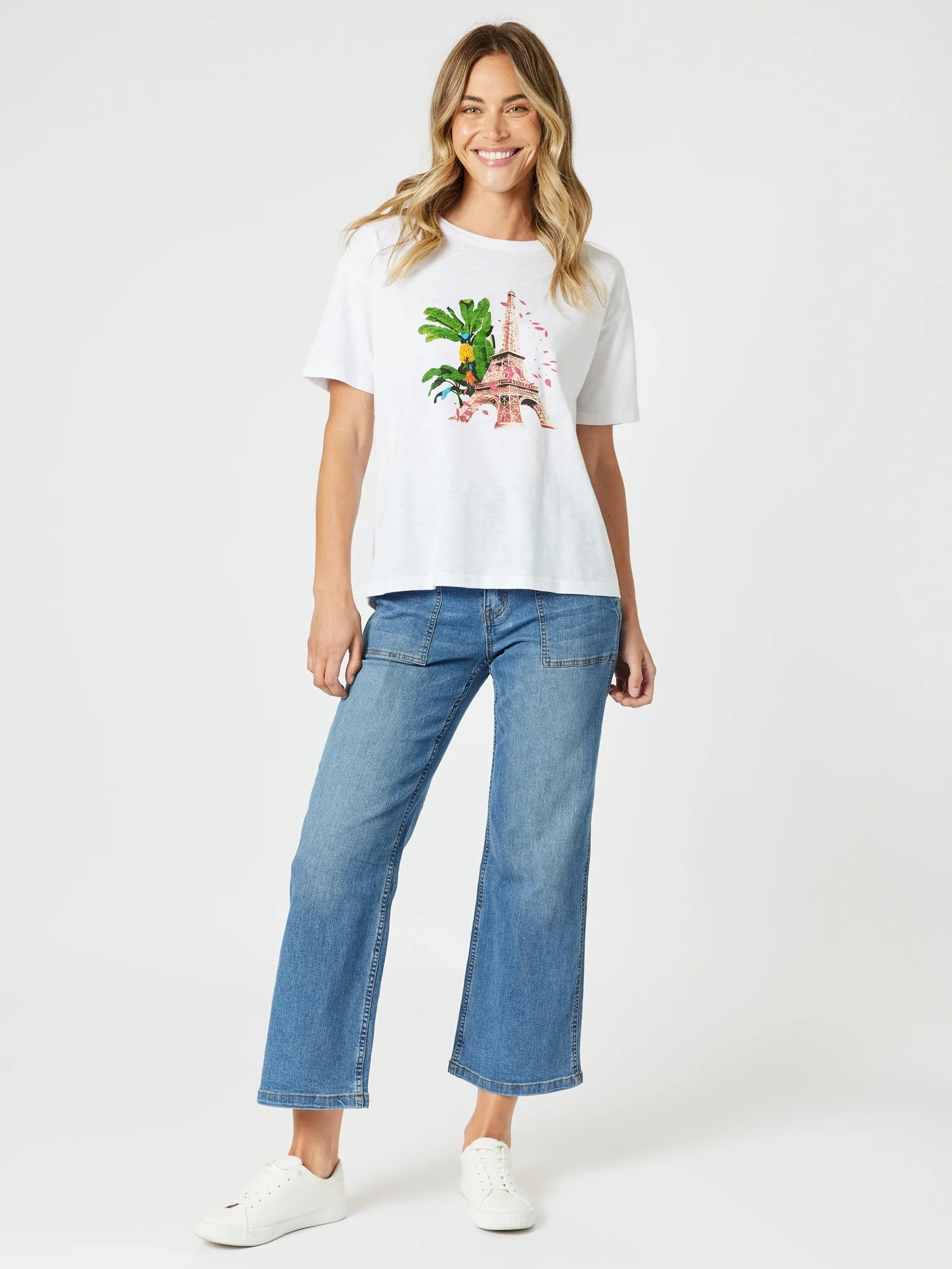 Hudson High Rise Wide Leg Jean - Denim