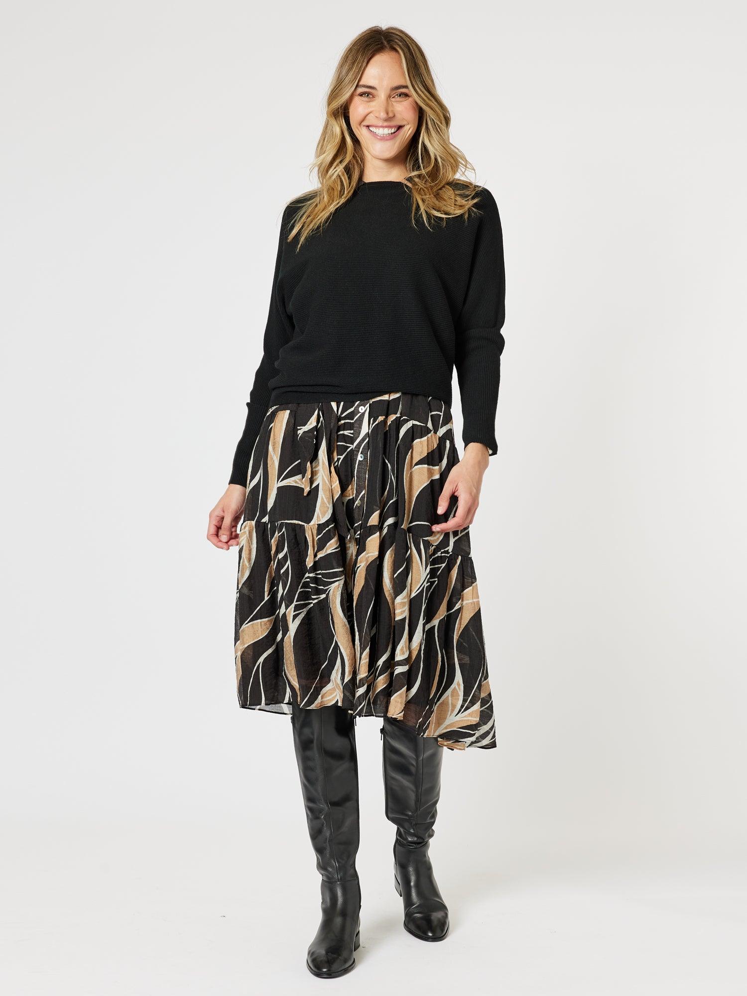 Carmen Batwing Knit - Black