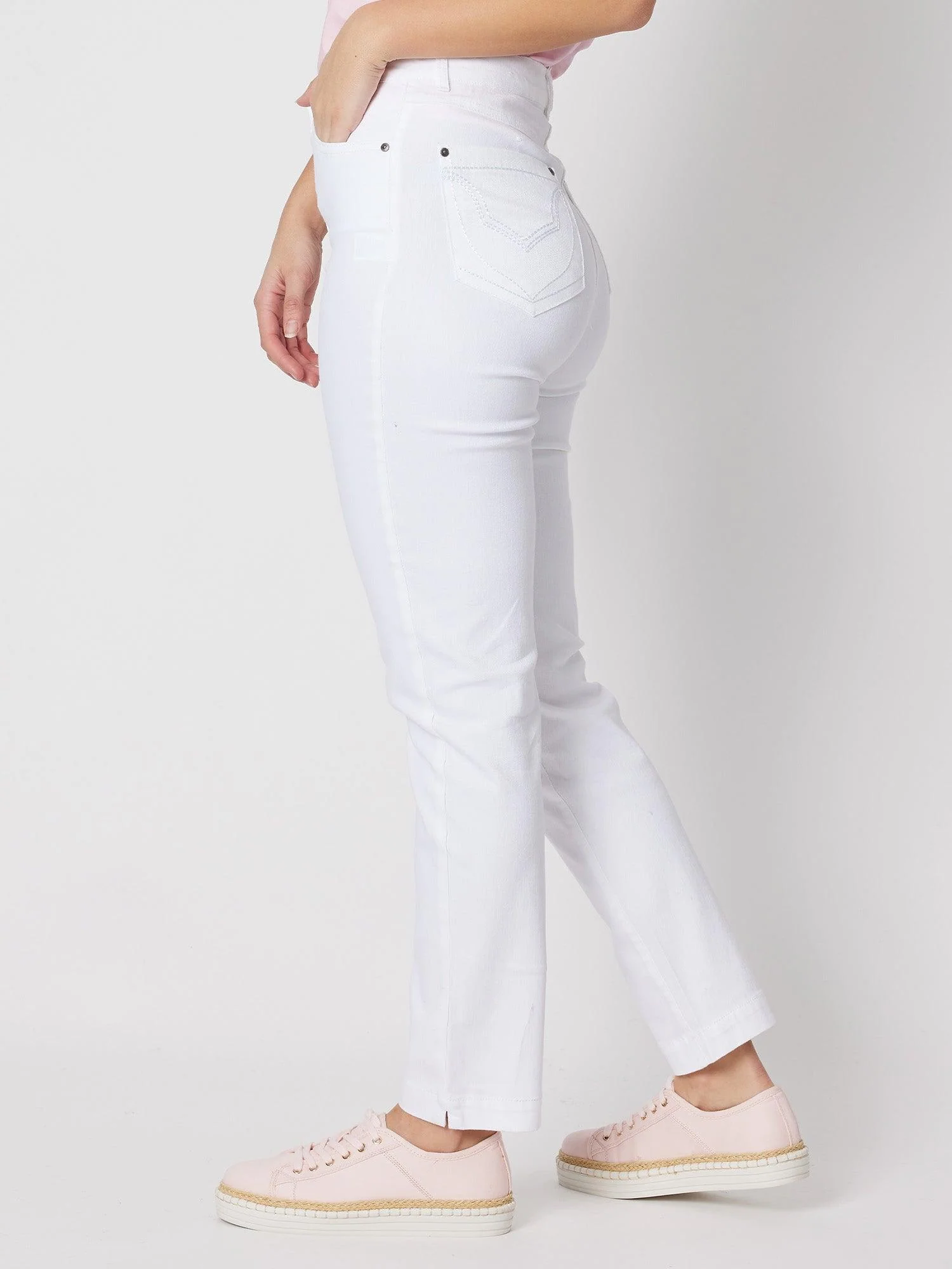 Miracle High Rise Jean - White