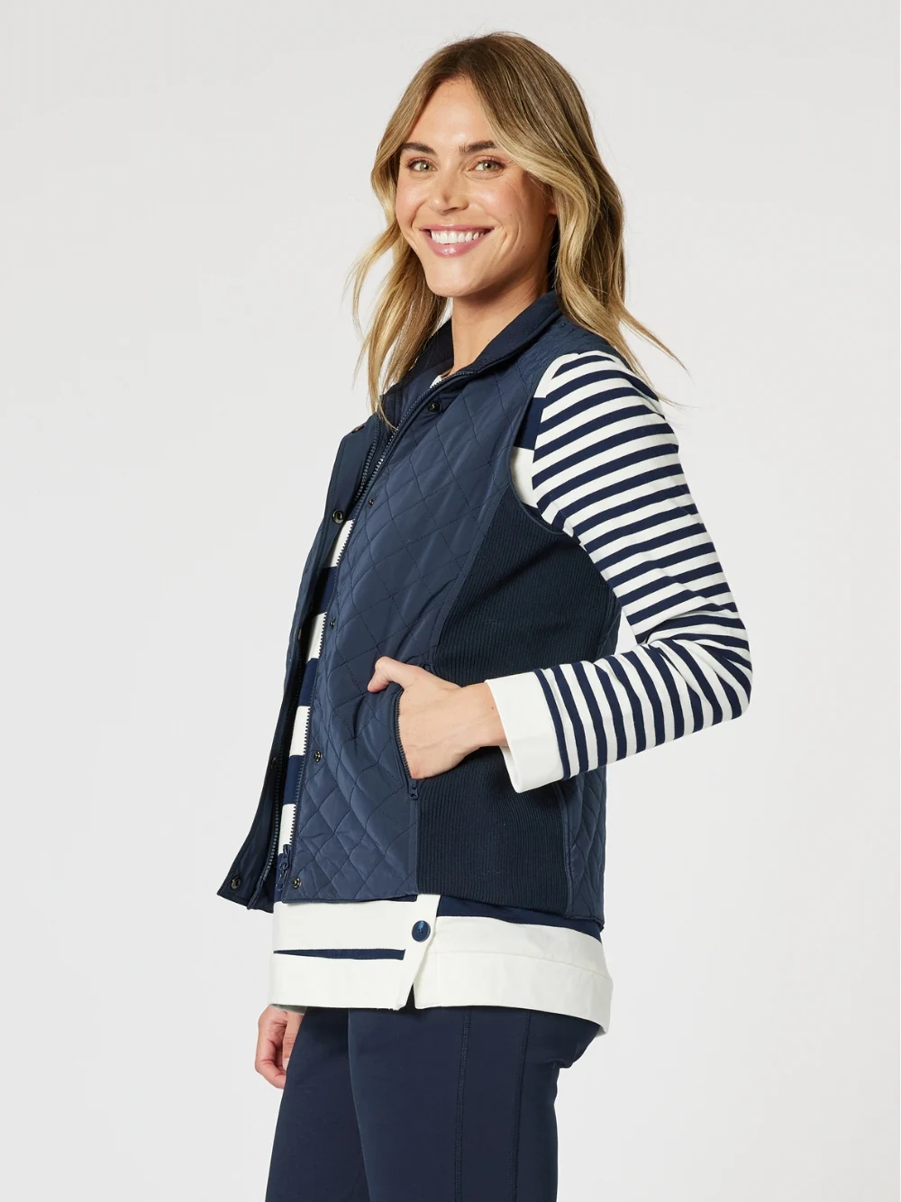 Brighton Puffer Vest - Navy