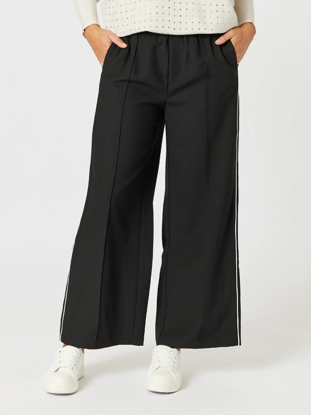 York Stripe Pant - Black
