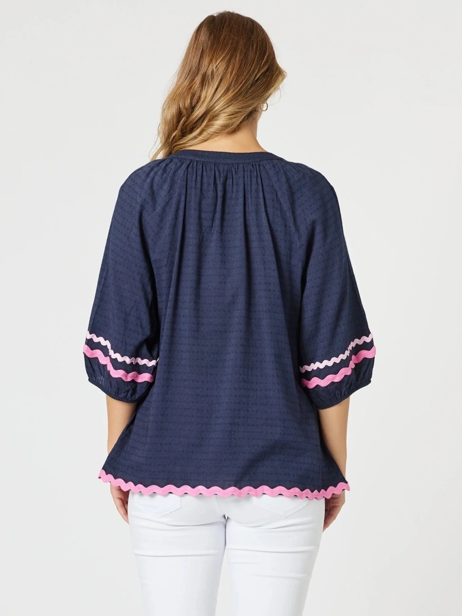 Ric Rac Top - Navy
