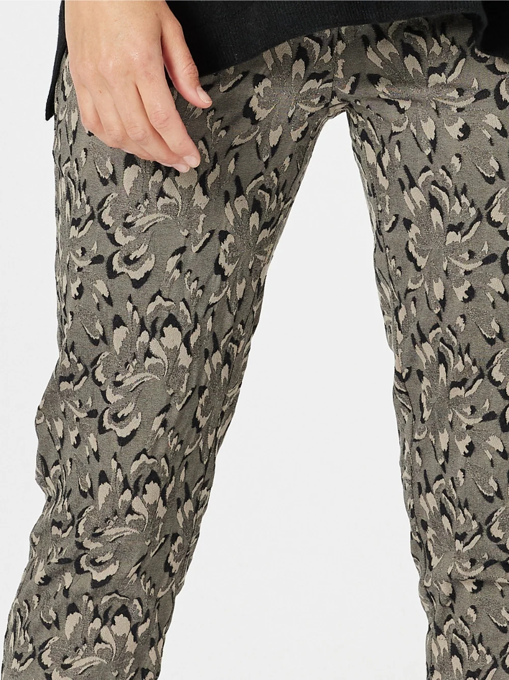 Muse Floral Print Pant - Granite
