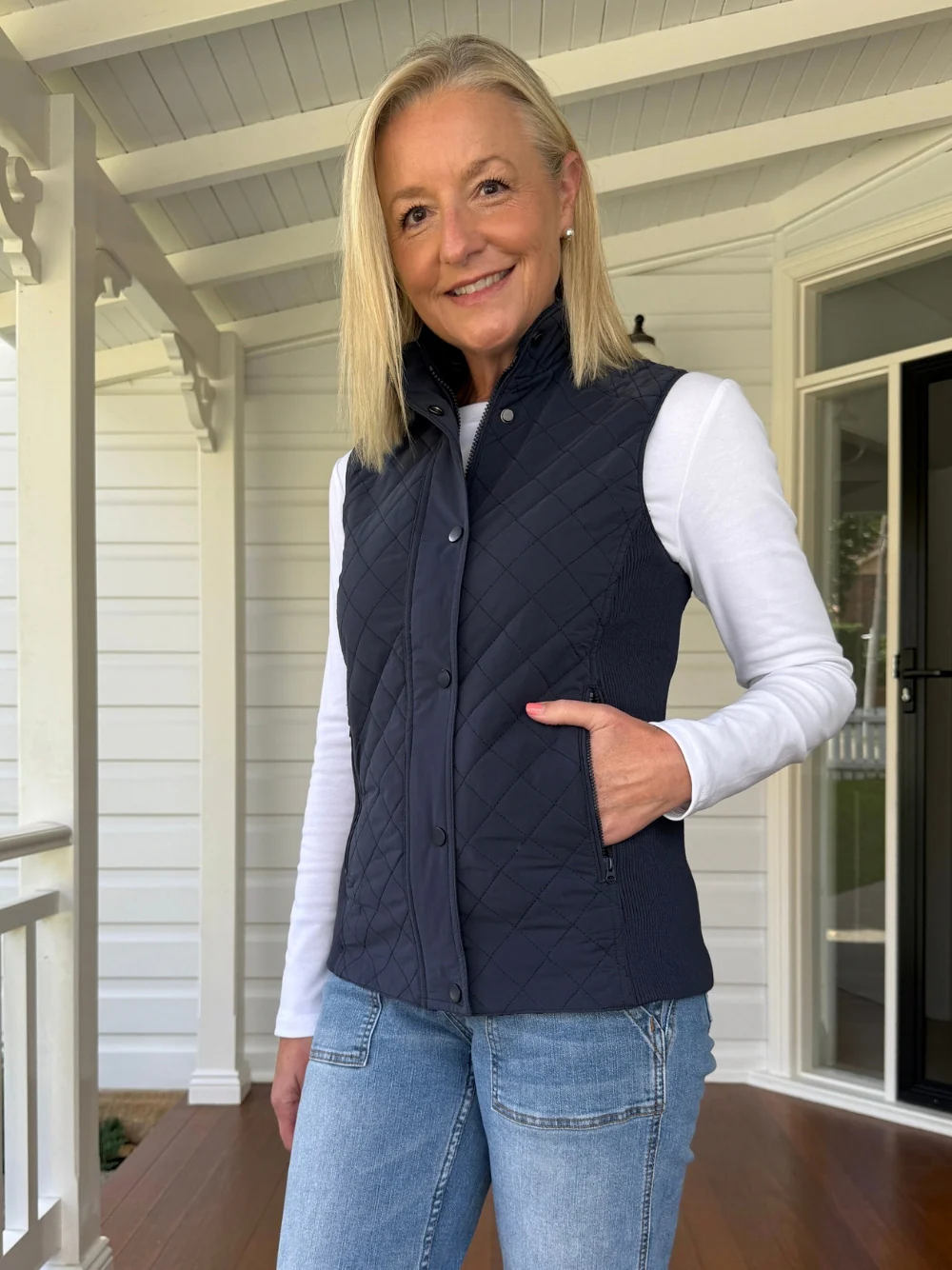 Brighton Puffer Vest - Navy