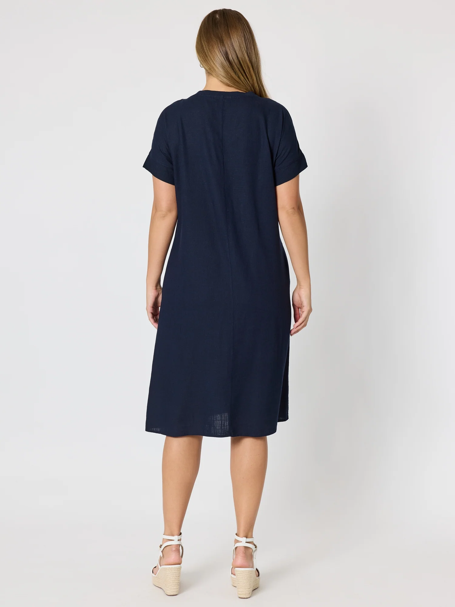 Circle on Circle Dress - Navy