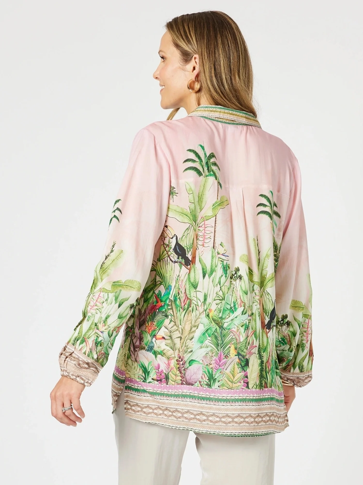 Toucan Print Shirt - Pink