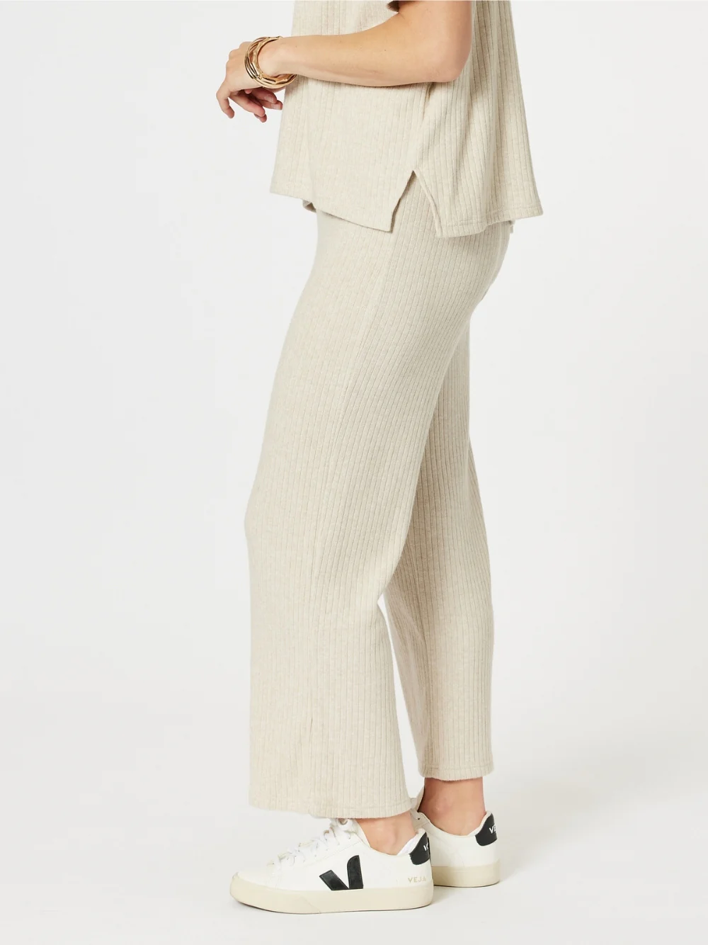 Ribbed Lounge Pant - Natural