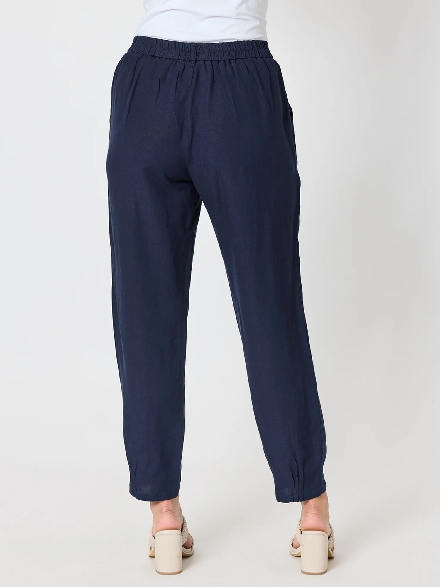 Lino Tapered Pant - Navy